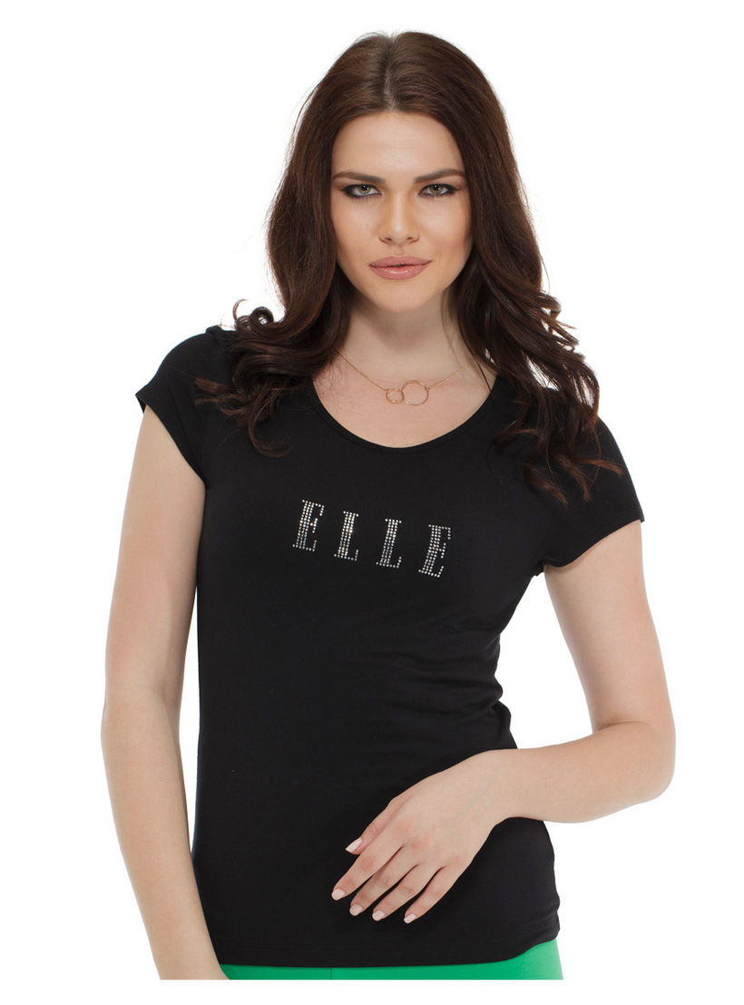 Elle Round Neck T-shirt-women-clothing-tshirts-image-5