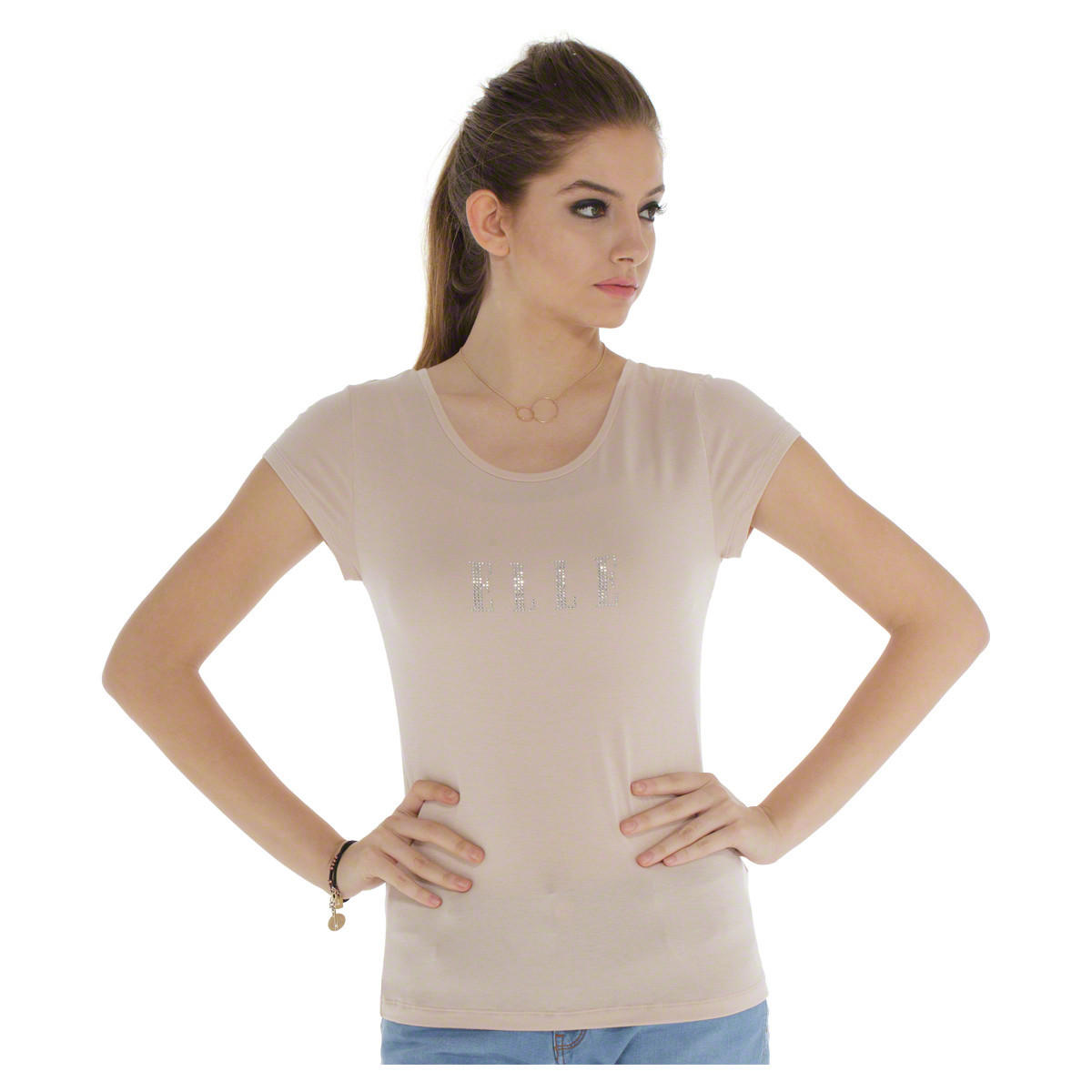 Elle Round Neck T-shirt-women-clothing-tshirts-image-6