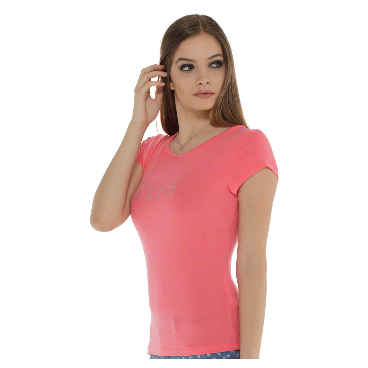 Elle Round Neck T-shirt-women-clothing-tshirts-image-13