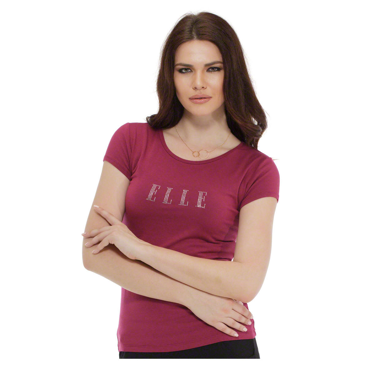 Elle Round Neck T-shirt-women-clothing-tshirts-image-21