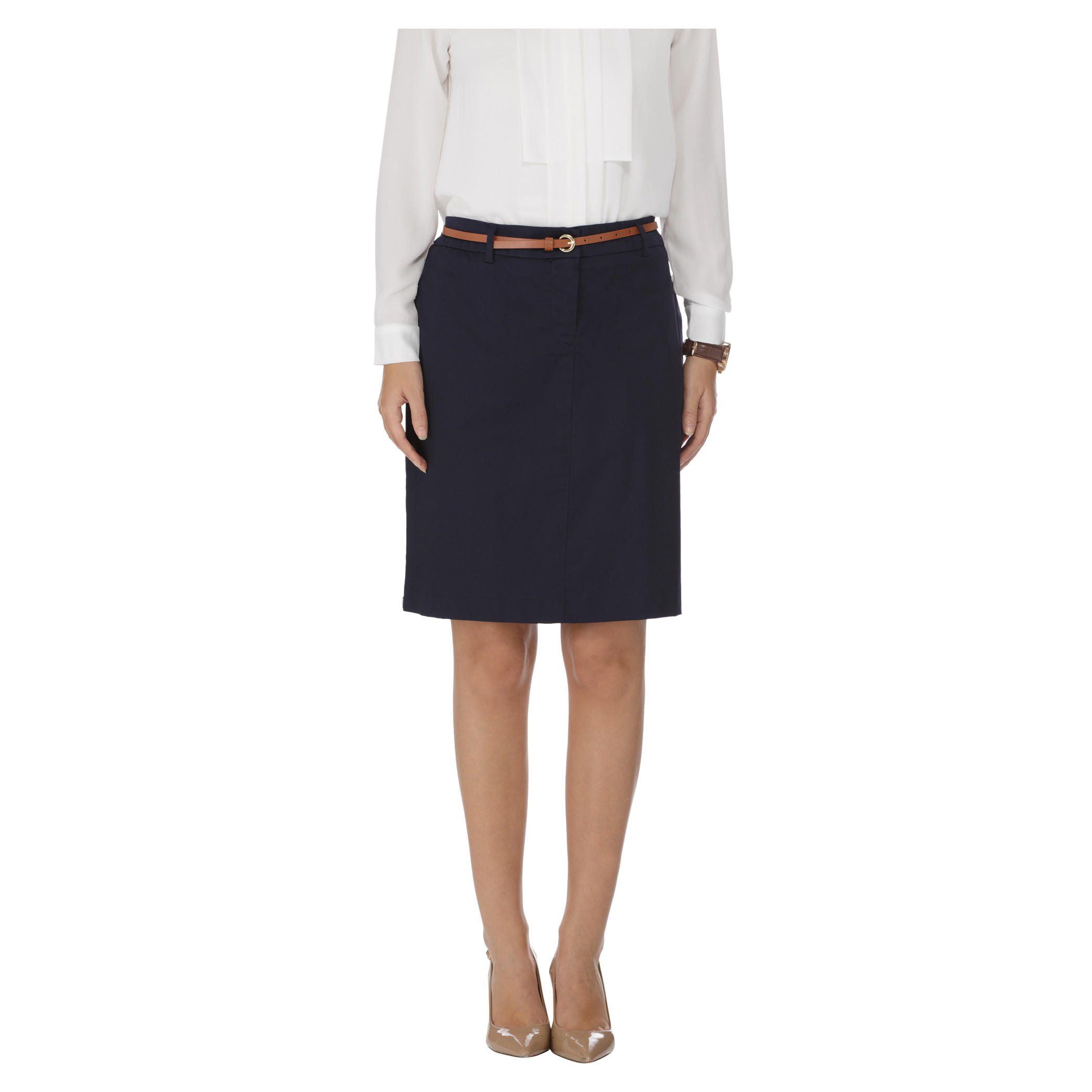 تنورة بلون موحد من إيل-women-clothing-bottoms-skirts-image-1