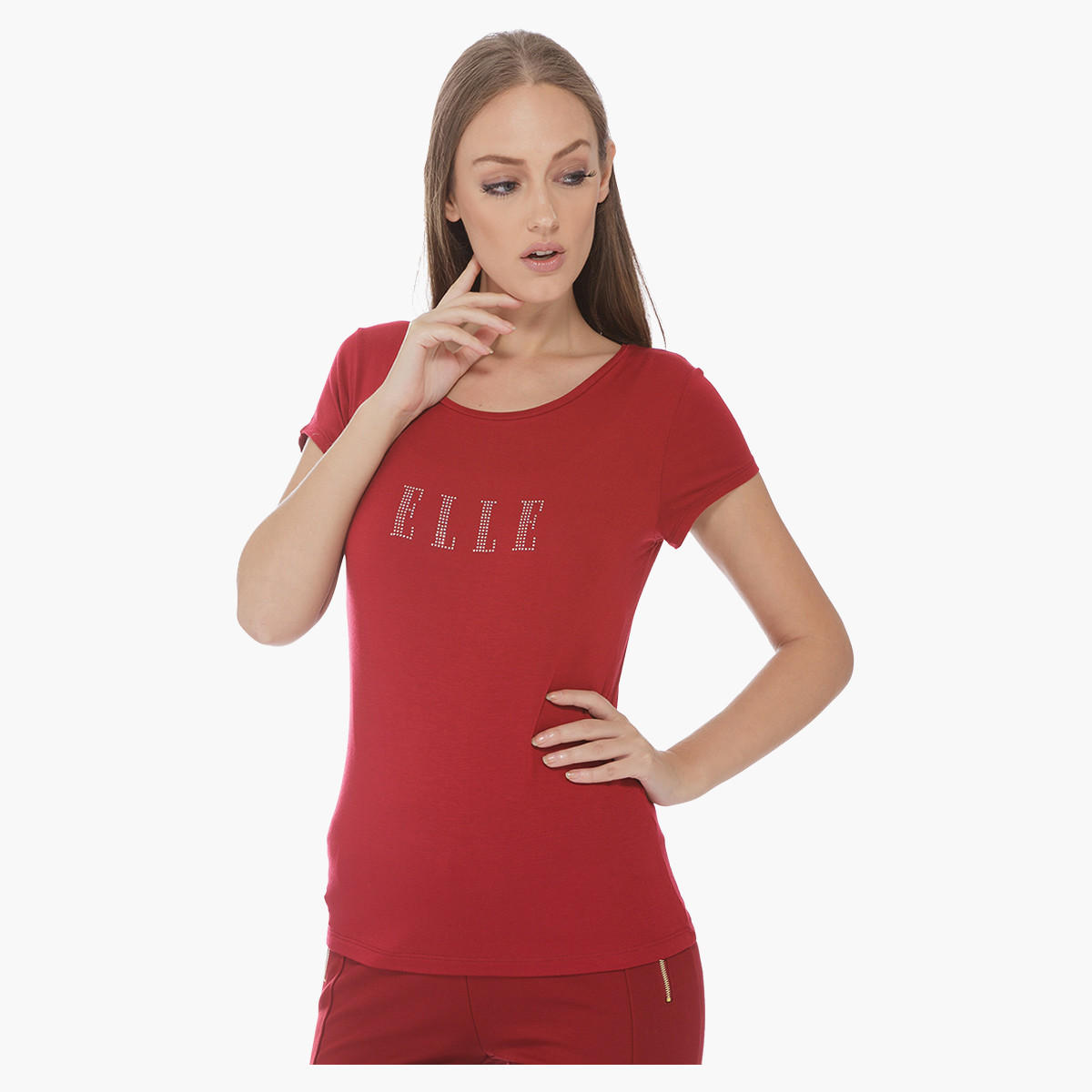 Elle Studded Short-sleeved Top-women-clothing-tshirts-image-1