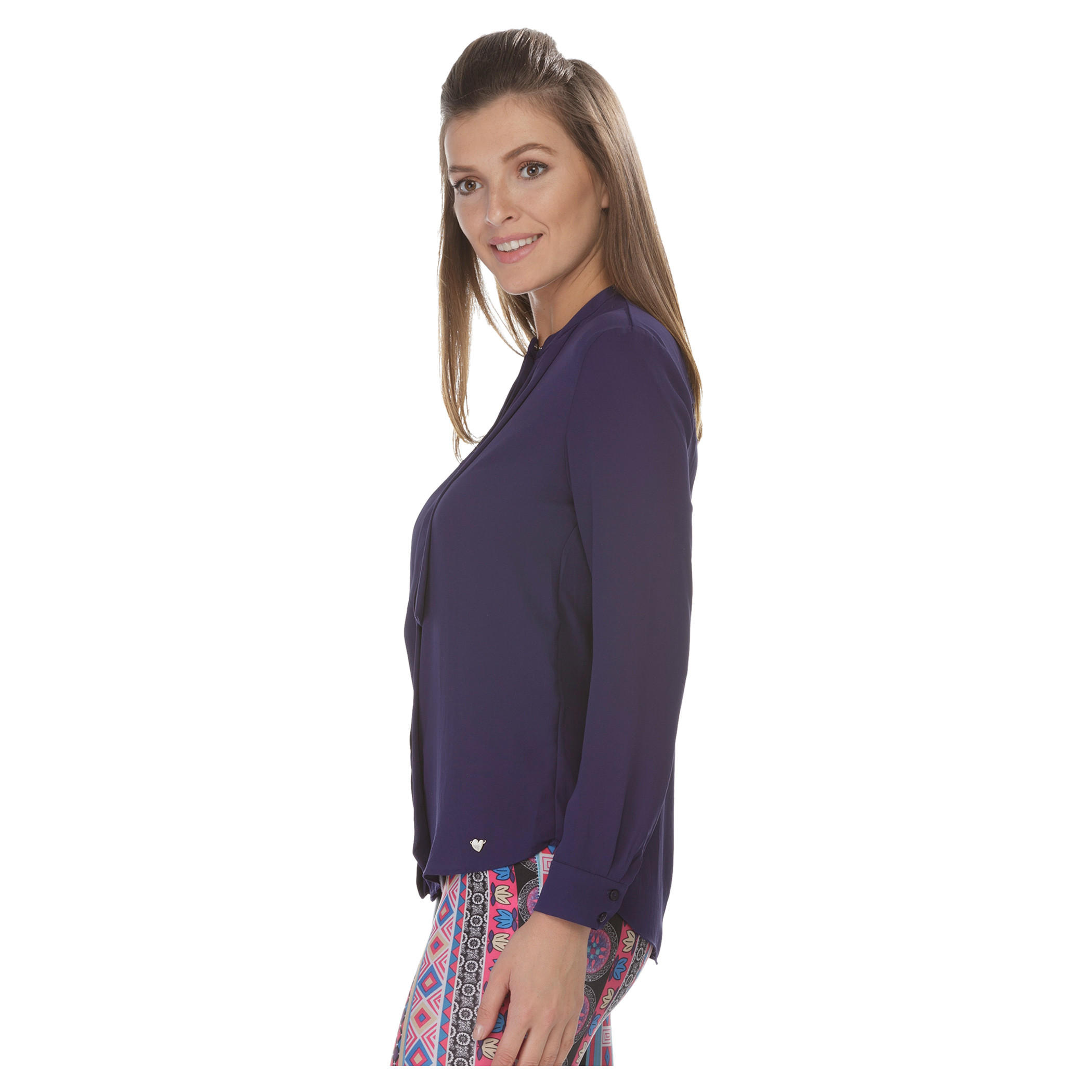 Elle Mandarin Collar Pleated Blouse-women-clothing-shirtsandblouses-blouses-image-3