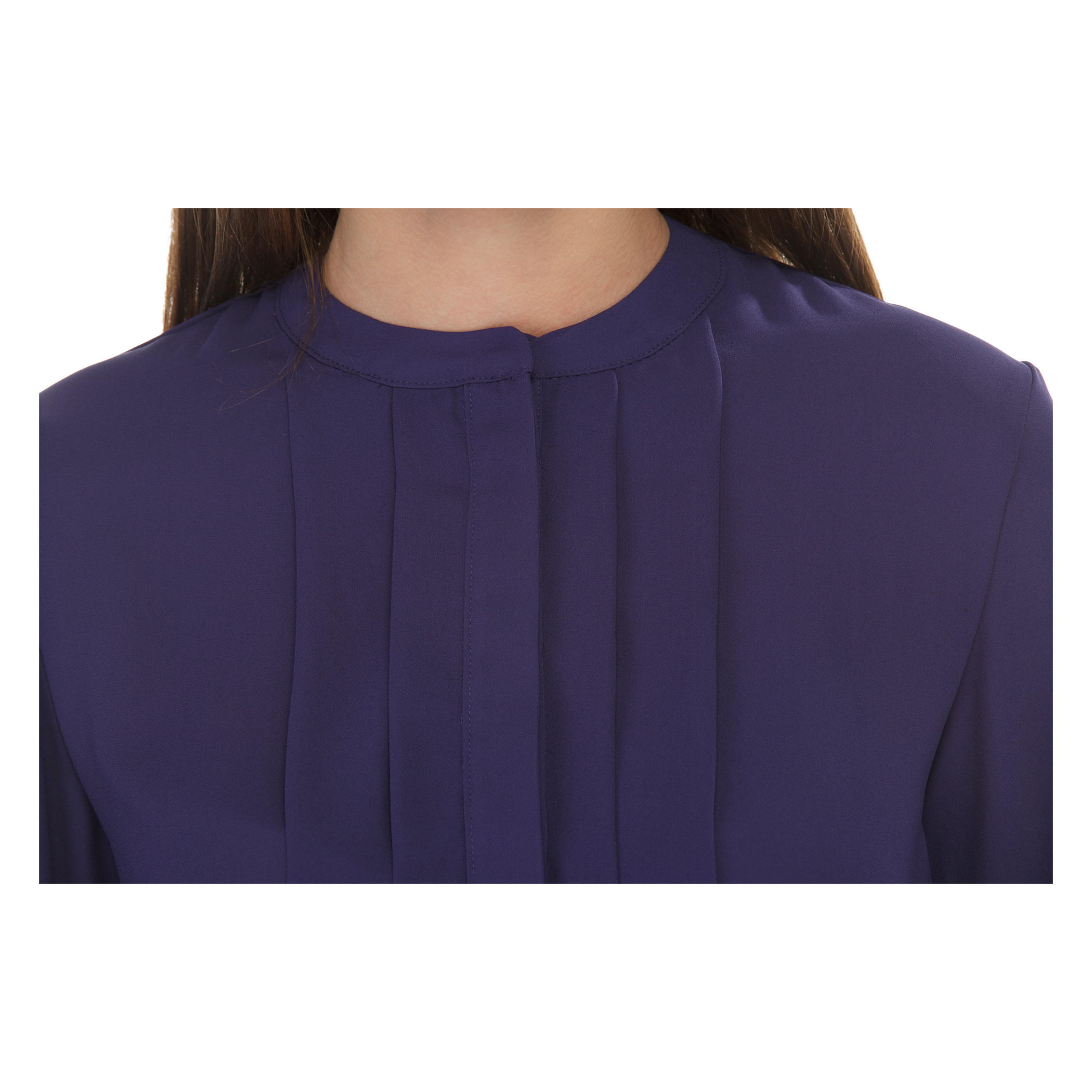 Elle Mandarin Collar Pleated Blouse-women-clothing-shirtsandblouses-blouses-image-2