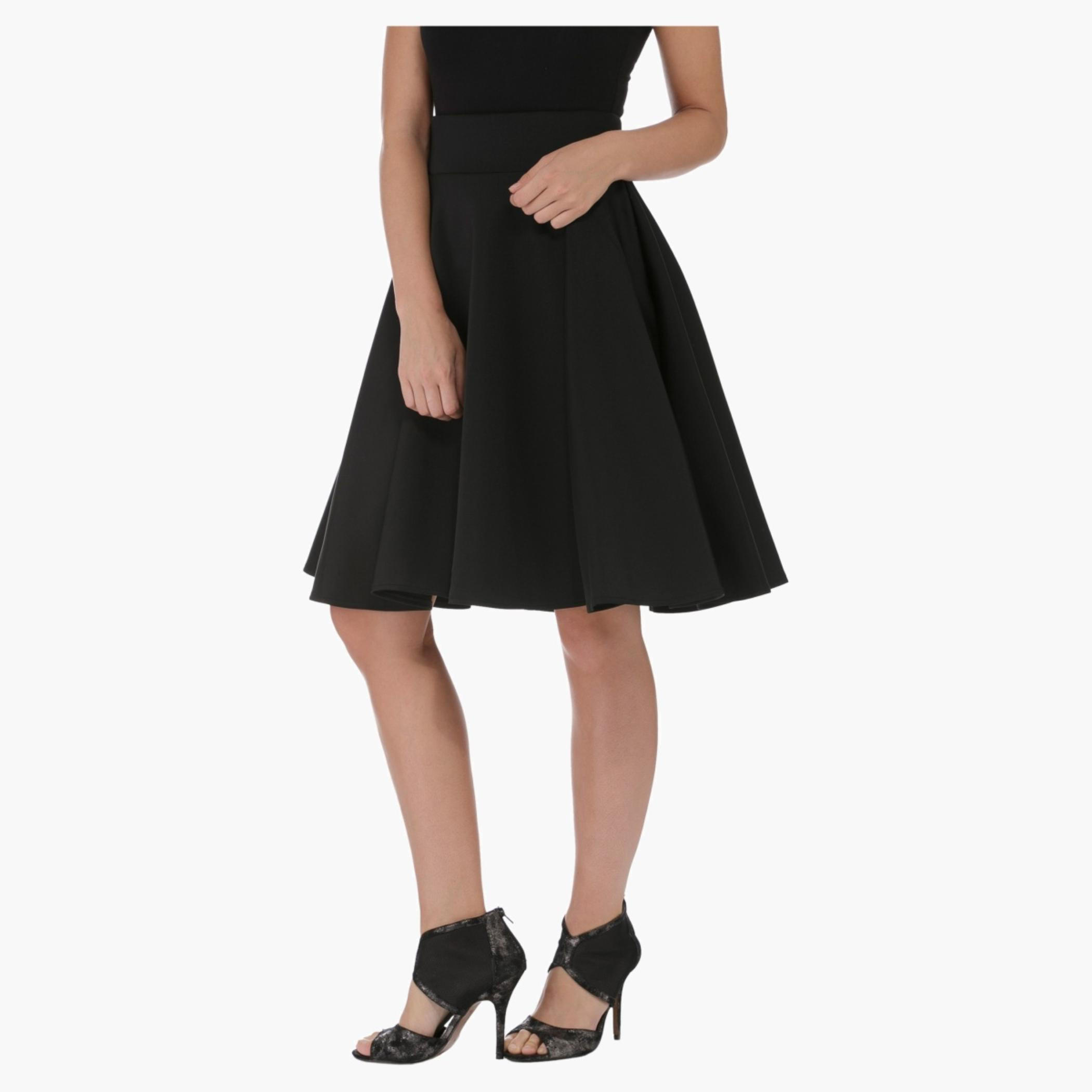Elle Solid Colour Skirt-women-clothing-bottoms-skirts-image-1