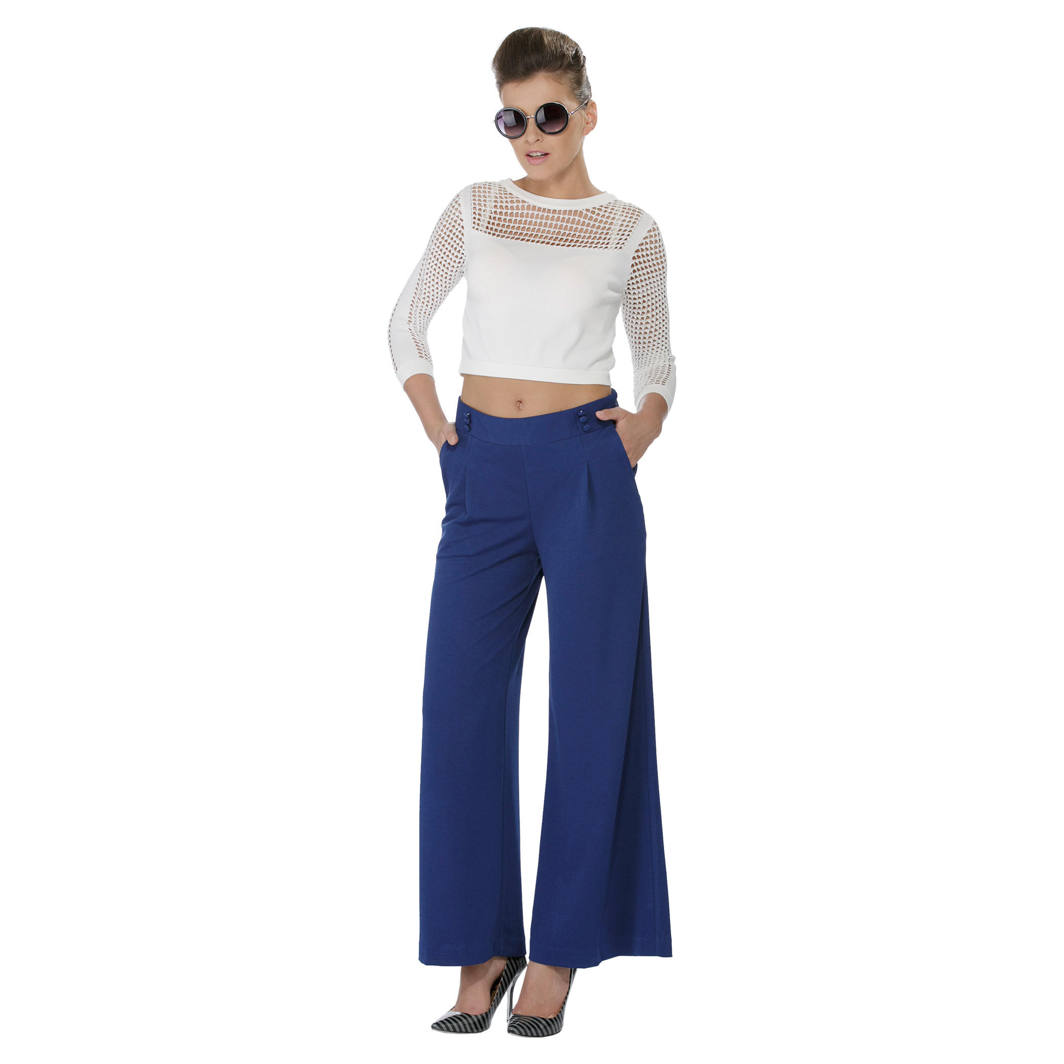 Elle Solid Colour Crop Top-women-clothing-shirtsandblouses-blouses-image-5