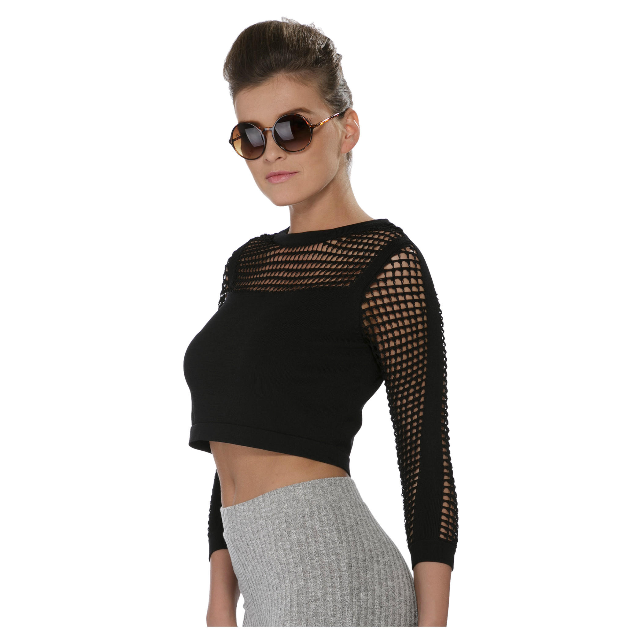 Elle Solid Colour Crop Top-women-clothing-shirtsandblouses-blouses-image-8