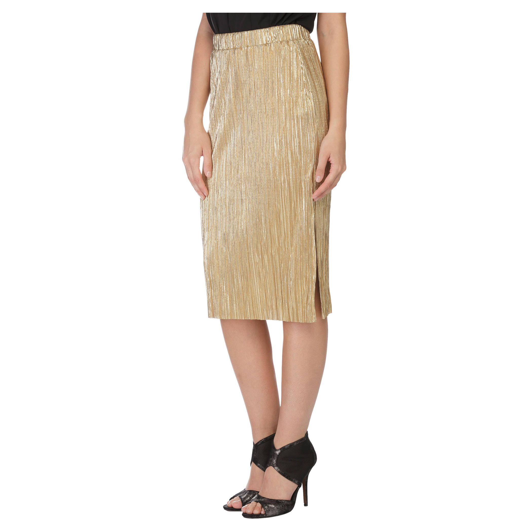 Elle Metallic Ribbed Pencil Skirt-women-clothing-bottoms-skirts-image-3