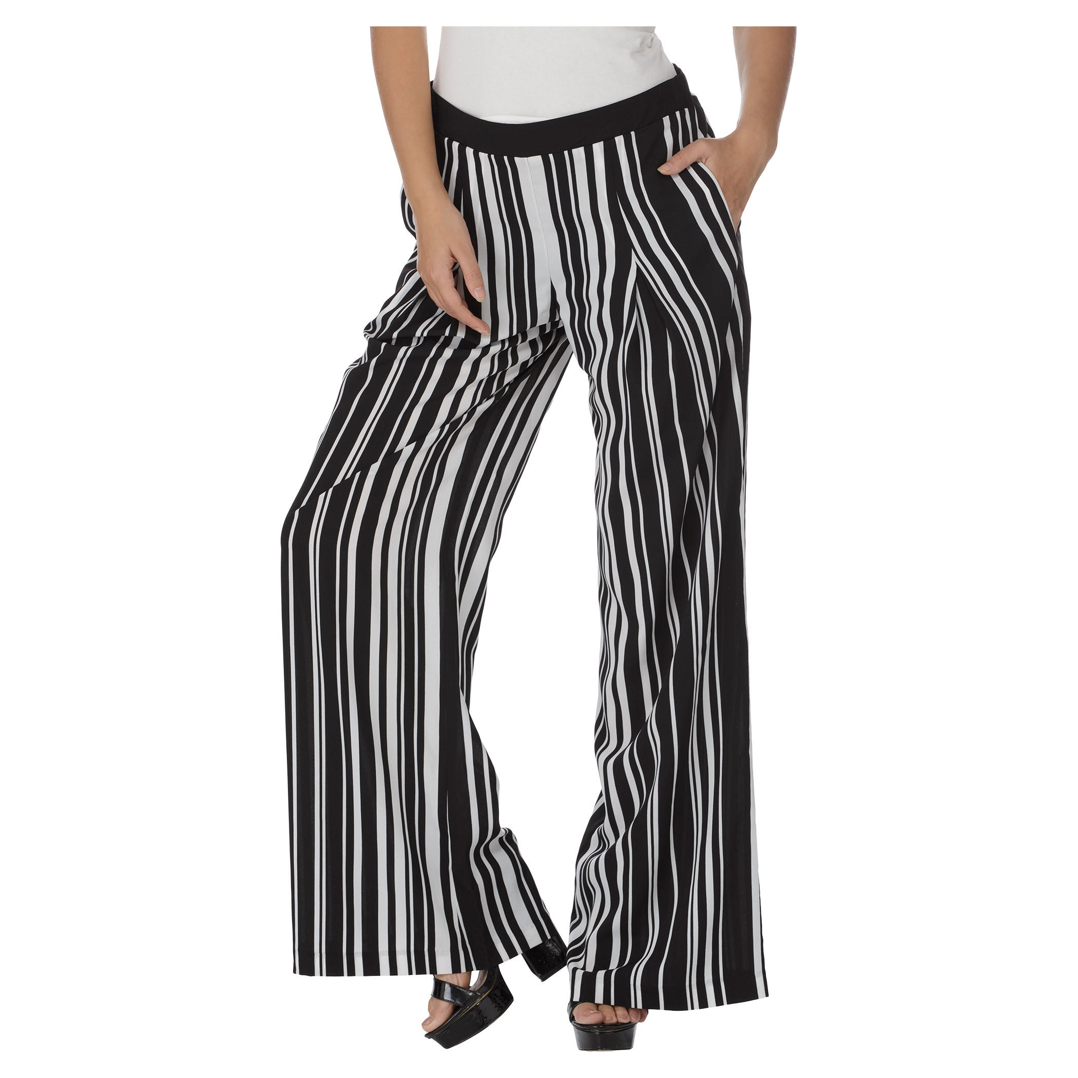 Elle Striped Pants-women-clothing-bottoms-trousers-image-1