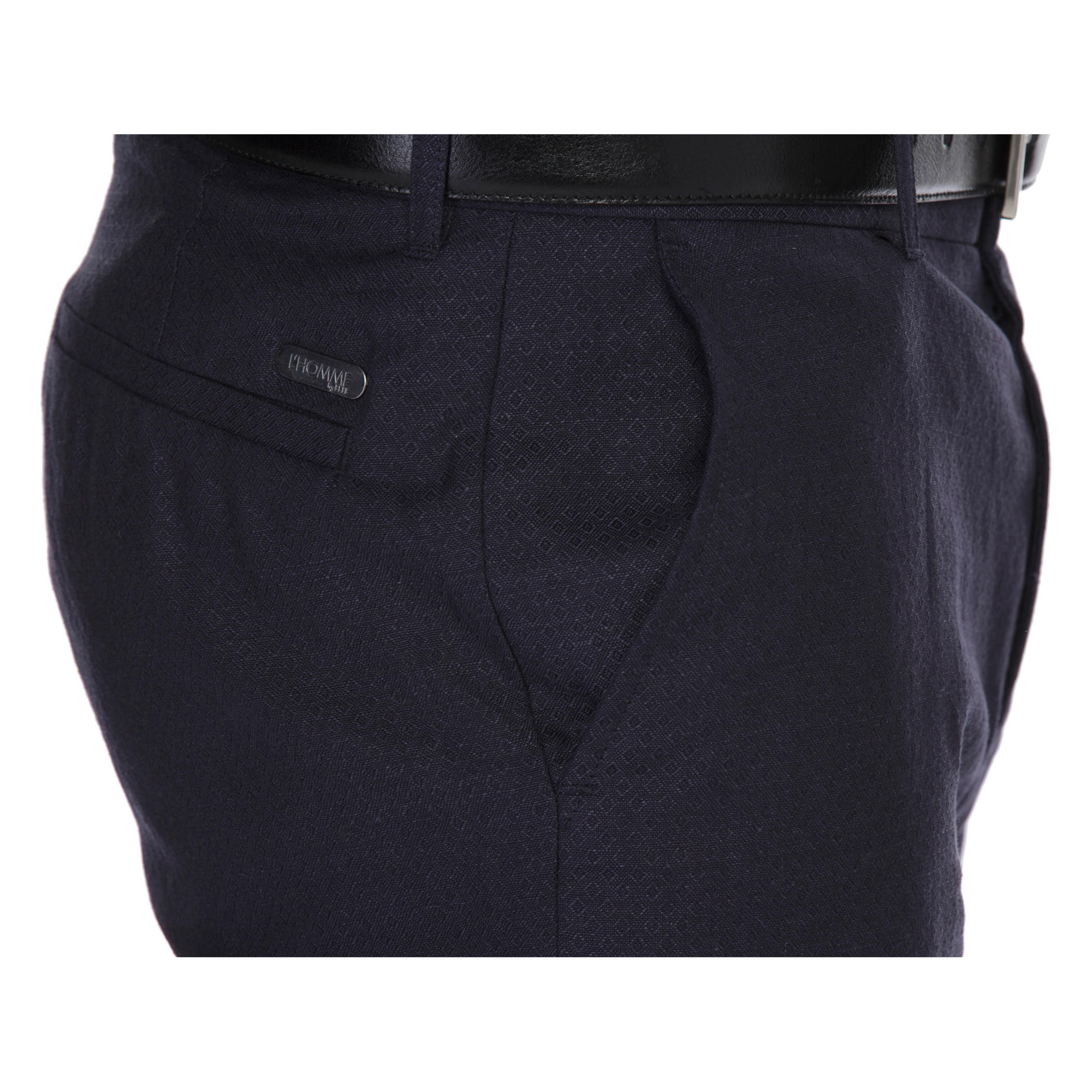 L'Homme Solid Colour Shorts-men-clothing-bottoms-shorts-image-4