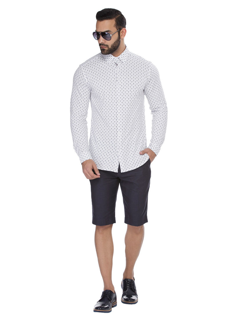 L'Homme Solid Colour Shorts-men-clothing-bottoms-shorts-image-5