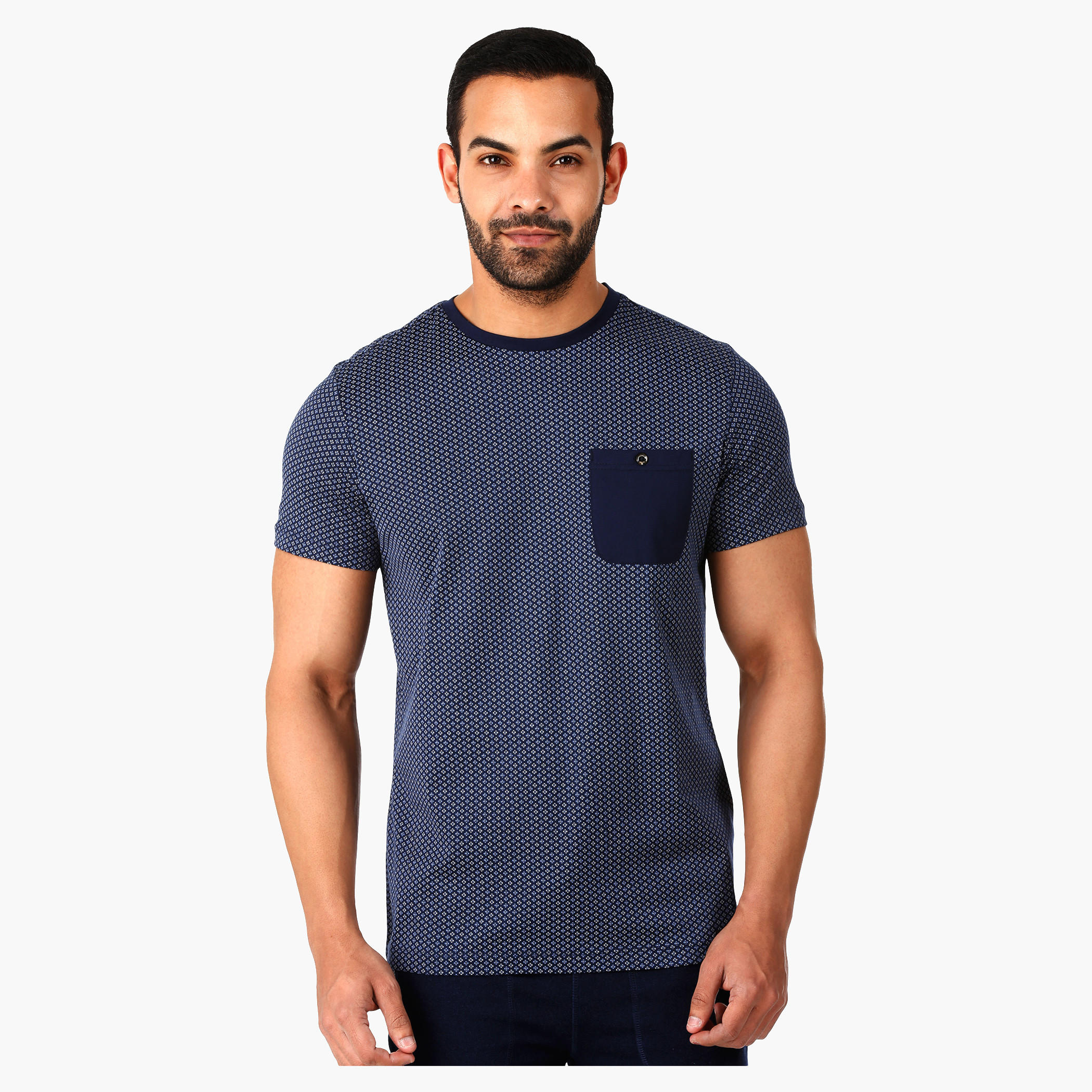 L'Homme Casual T-Shirt with Short Sleeves in Regular Fit-men-clothing-tshirtsandpolos-tshirts-image-1
