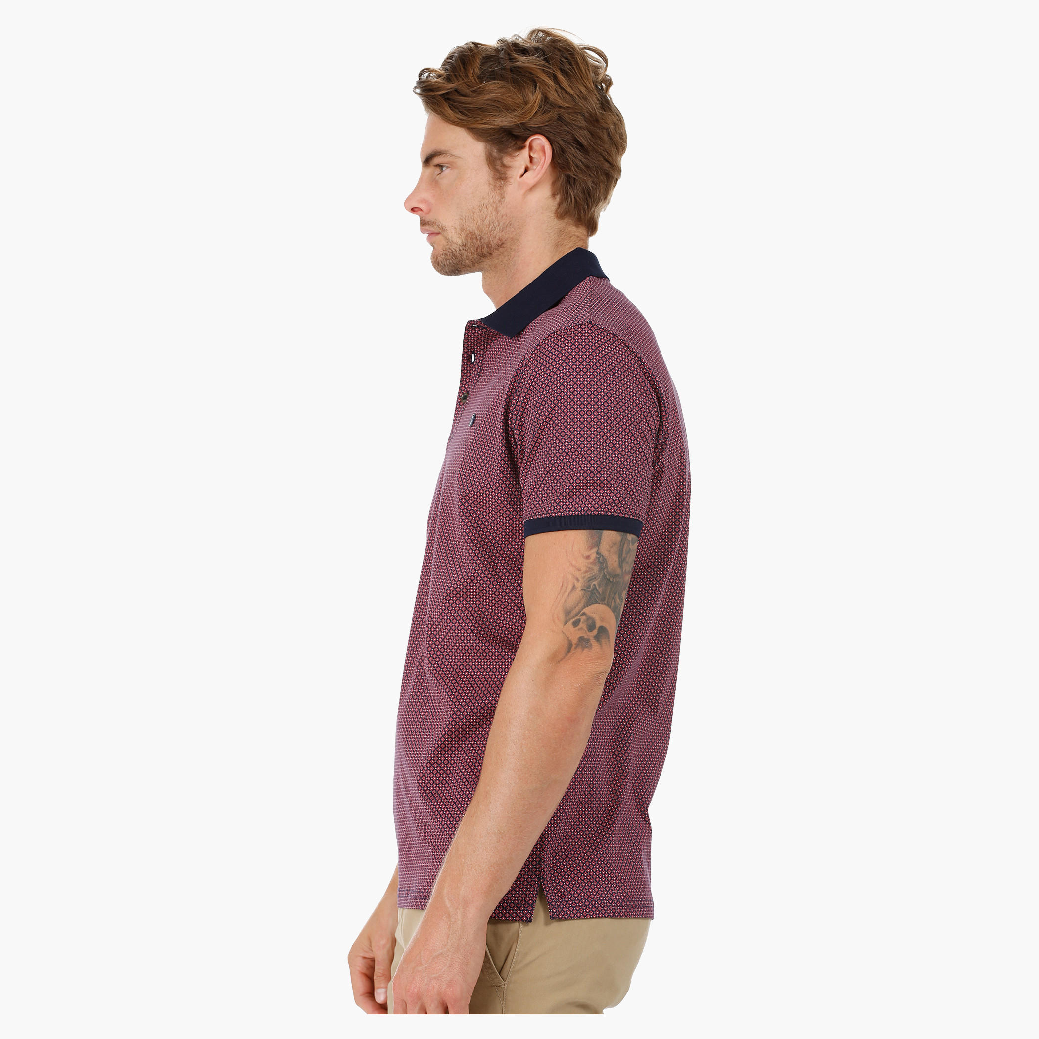 L'HOMME Printed Polo Neck T-shirt-men-clothing-tshirtsandpolos-polos-image-3