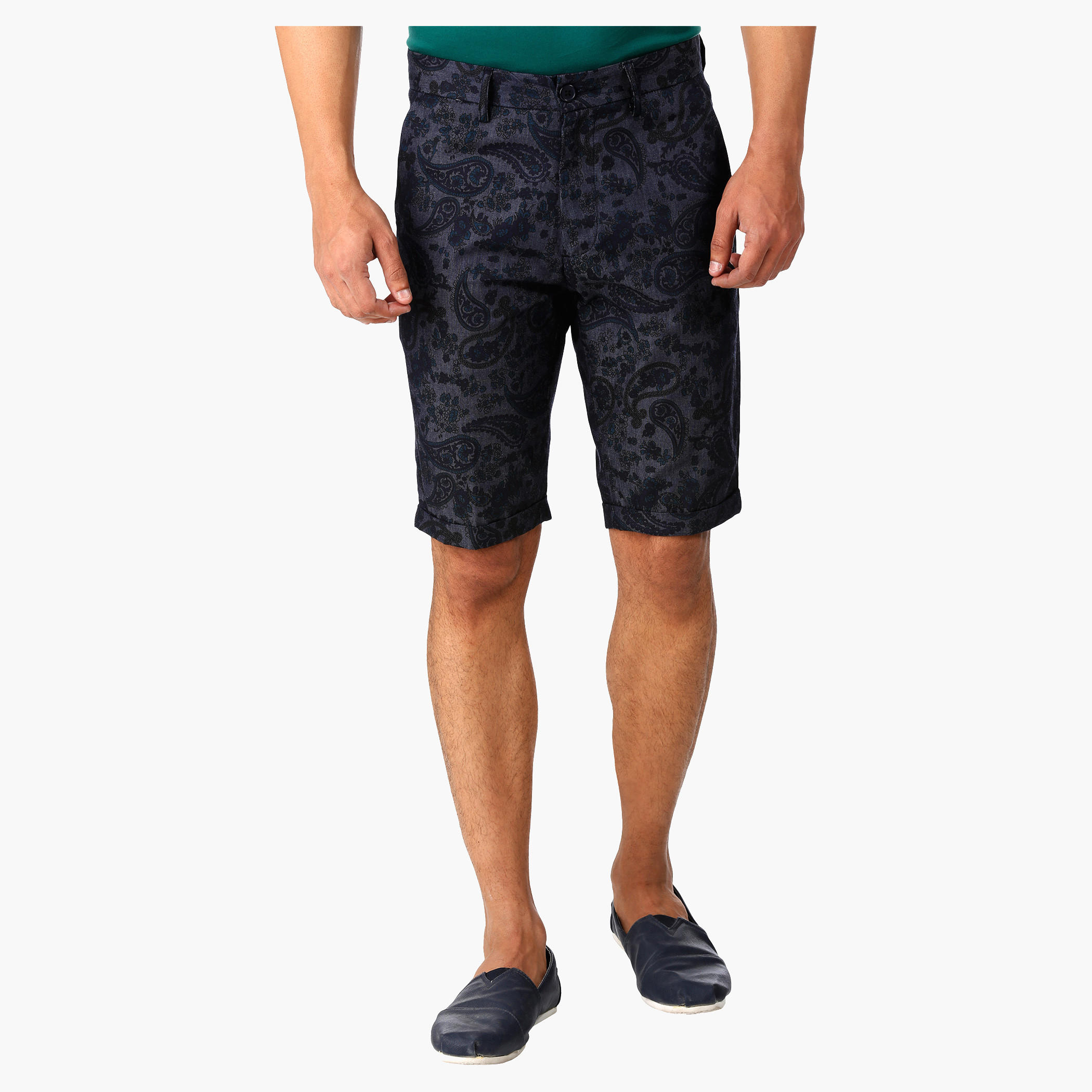 L'Homme Shorts with Paisley Print in Regular Fit-men-clothing-bottoms-shorts-image-1