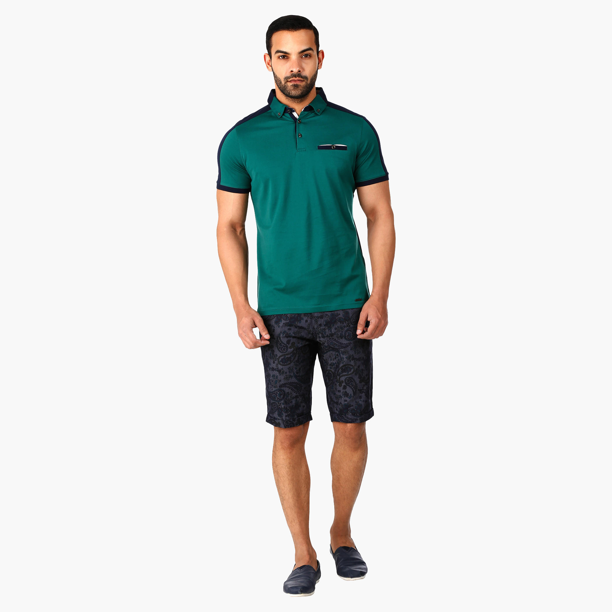 L'Homme Shorts with Paisley Print in Regular Fit-men-clothing-bottoms-shorts-image-5