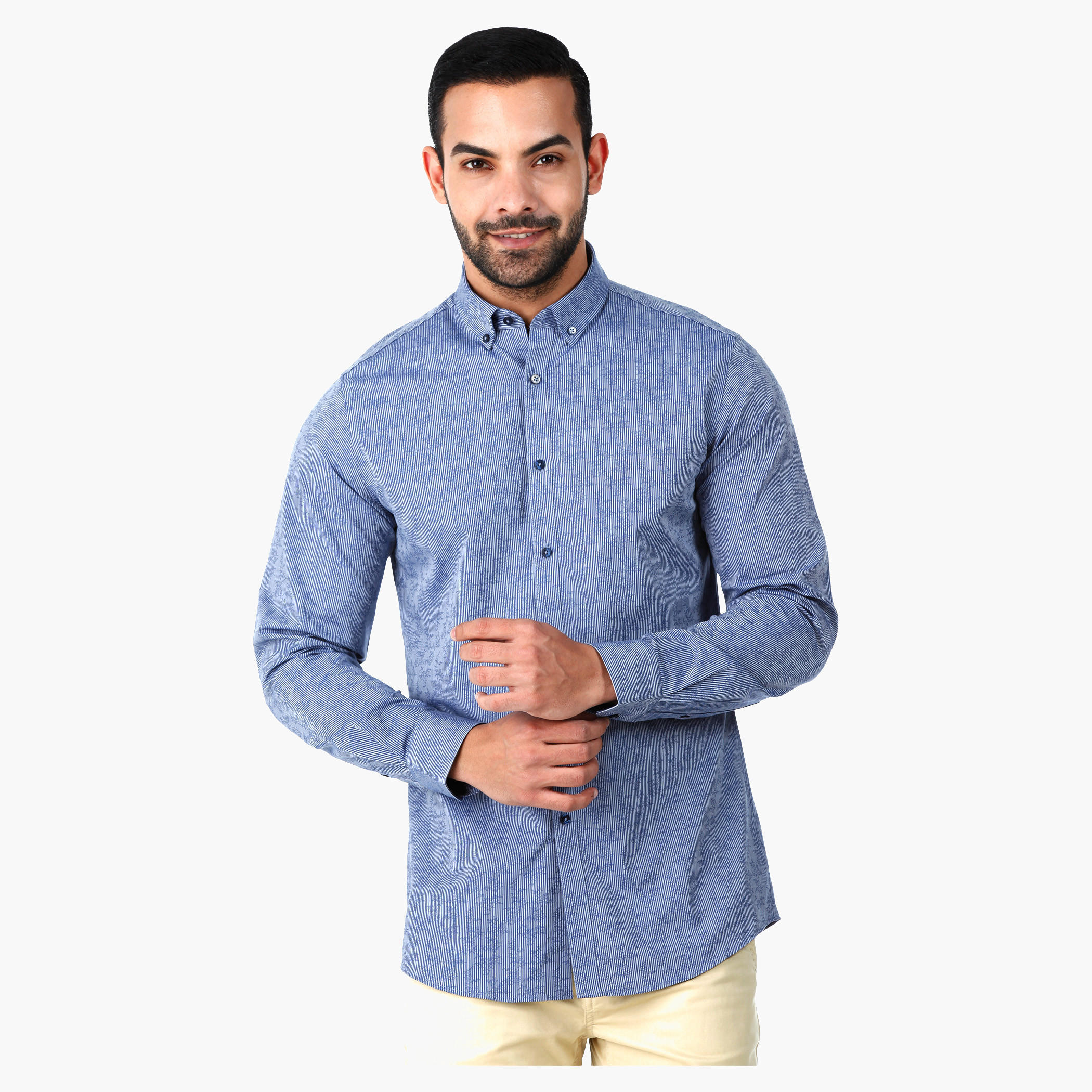 L'Homme Casual Shirt with Long Sleeves in Regular Fit-men-clothing-shirts-image-1