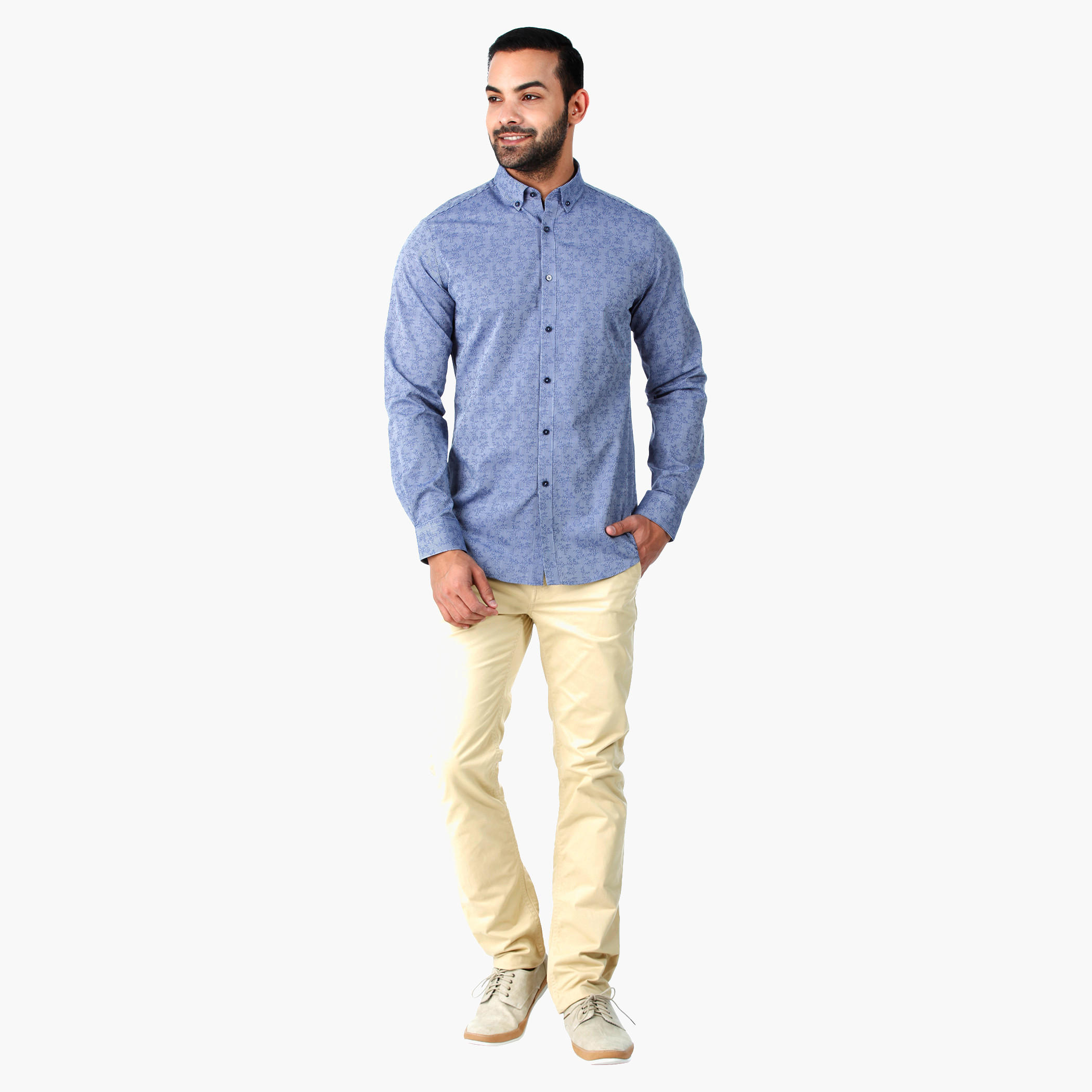 L'Homme Casual Shirt with Long Sleeves in Regular Fit-men-clothing-shirts-image-5