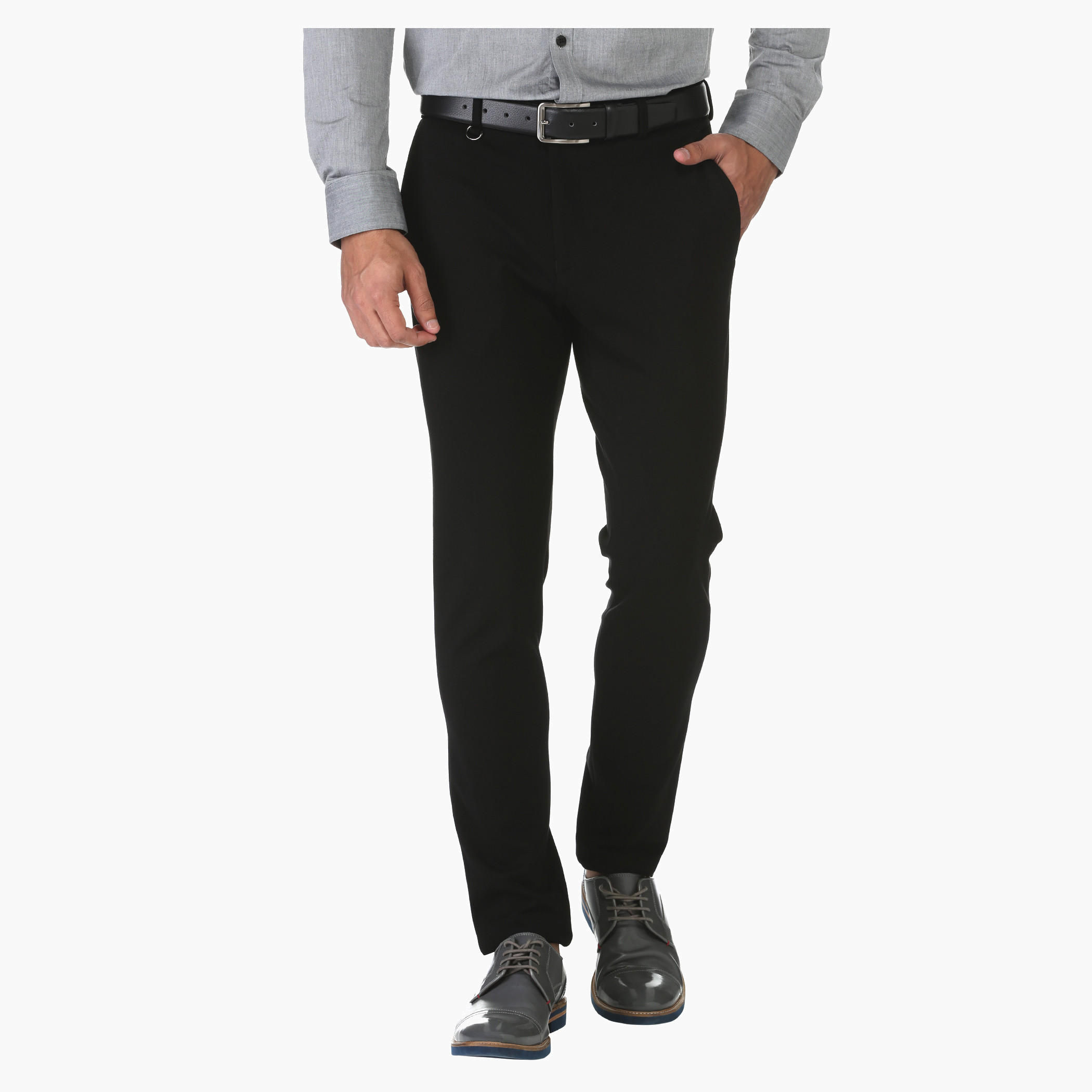 L' Homme Solid Colour Pants-men-clothing-bottoms-trousersandchinos-trousers-image-1