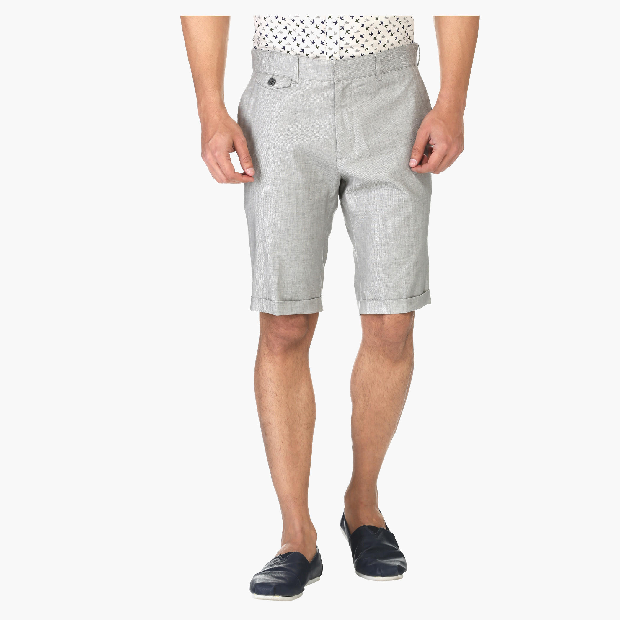 L' Homme Textured Shorts-men-clothing-bottoms-shorts-image-1