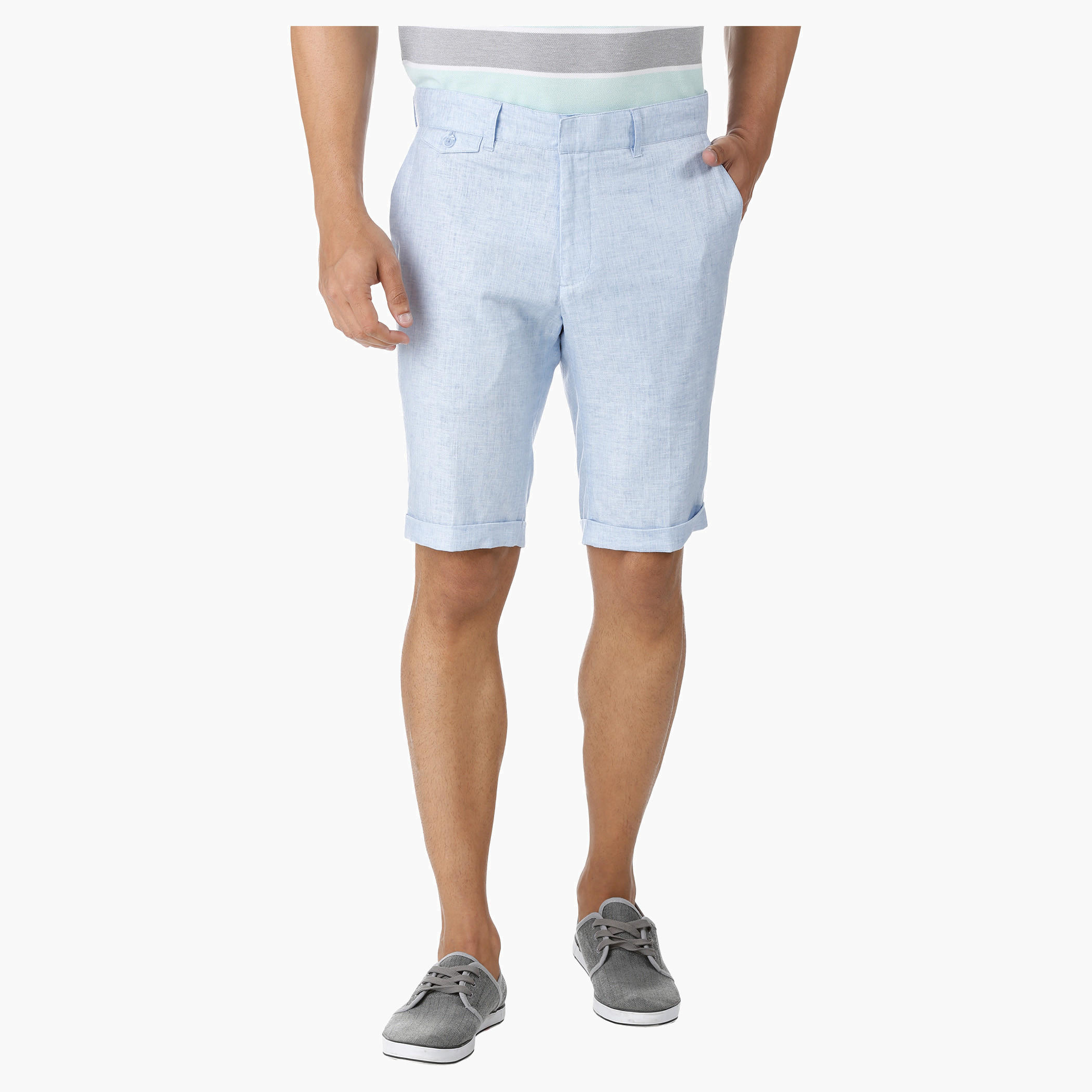 L'HOMME Textured Shorts-men-clothing-bottoms-shorts-image-1