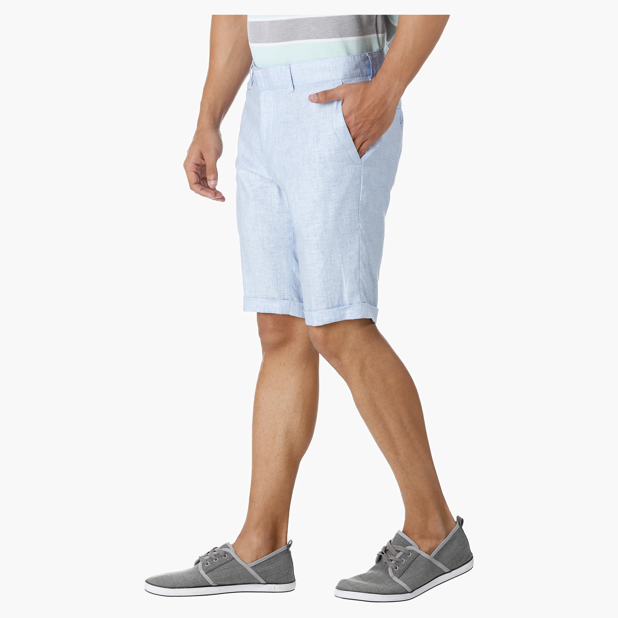 L'HOMME Textured Shorts-men-clothing-bottoms-shorts-image-3
