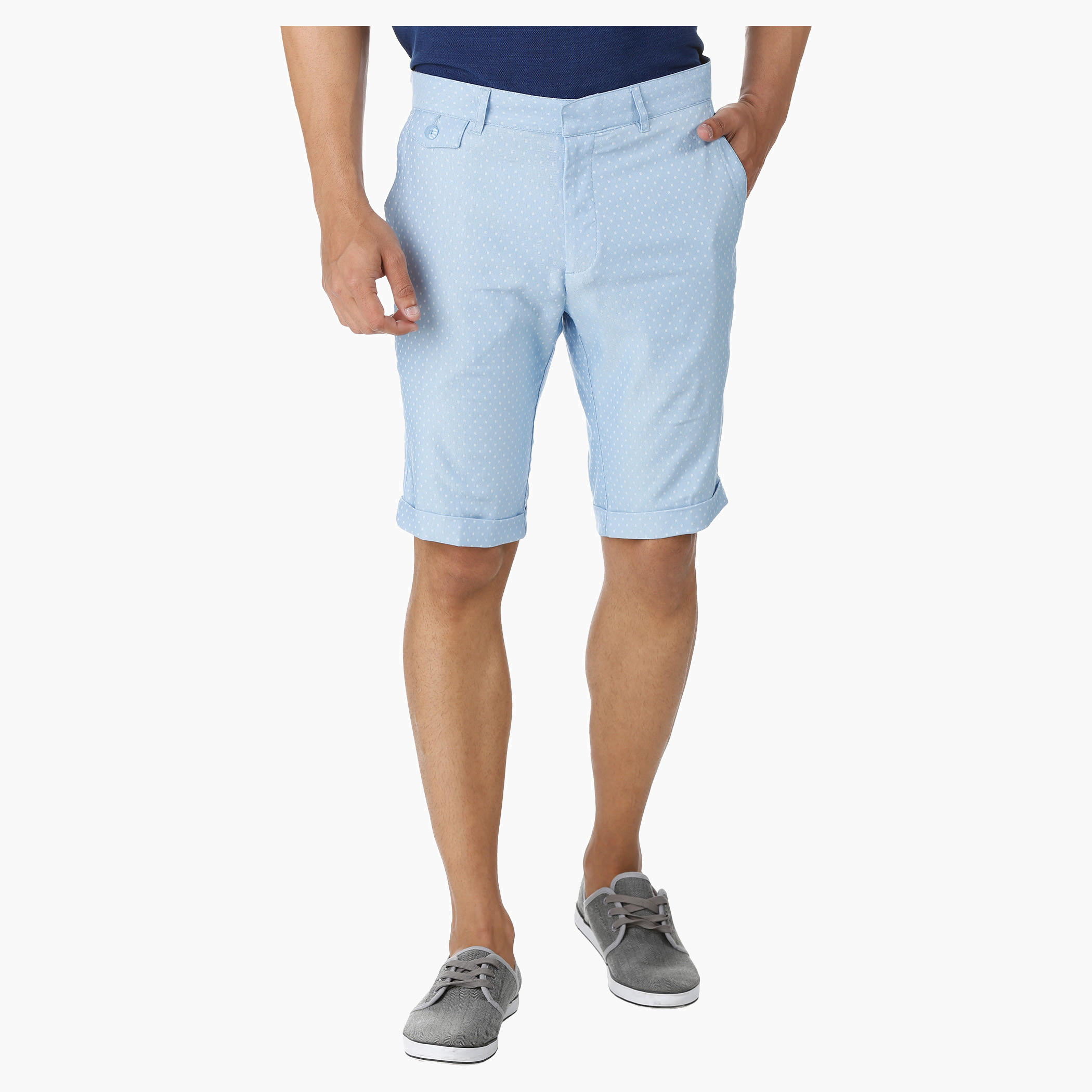 L'HOMME Textured Shorts-men-clothing-bottoms-shorts-image-1