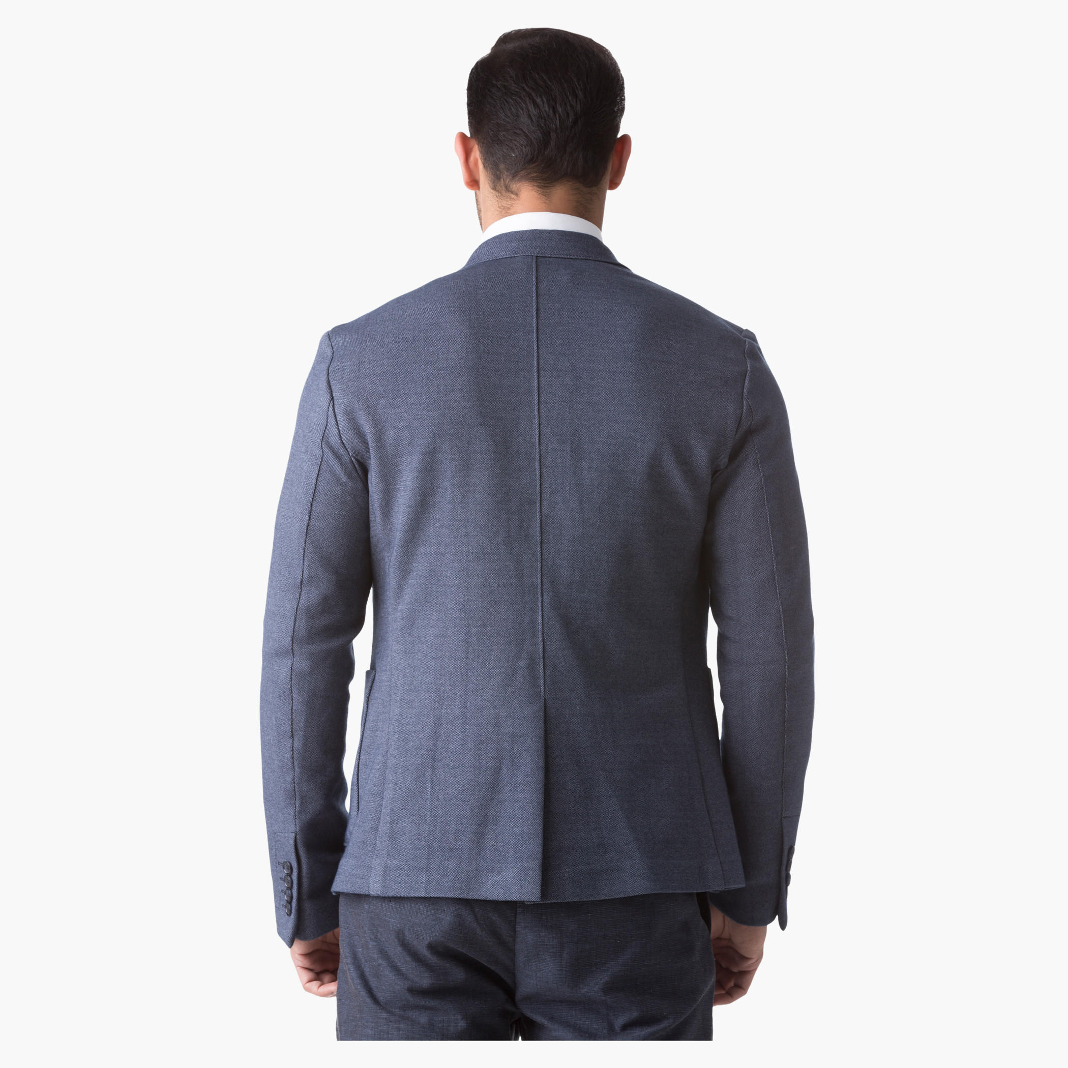 L'Homme Cotton Blazer with Notch Lapel and Long Sleeves in Regular Fit-men-winterwear-jacketsandblazers-image-2