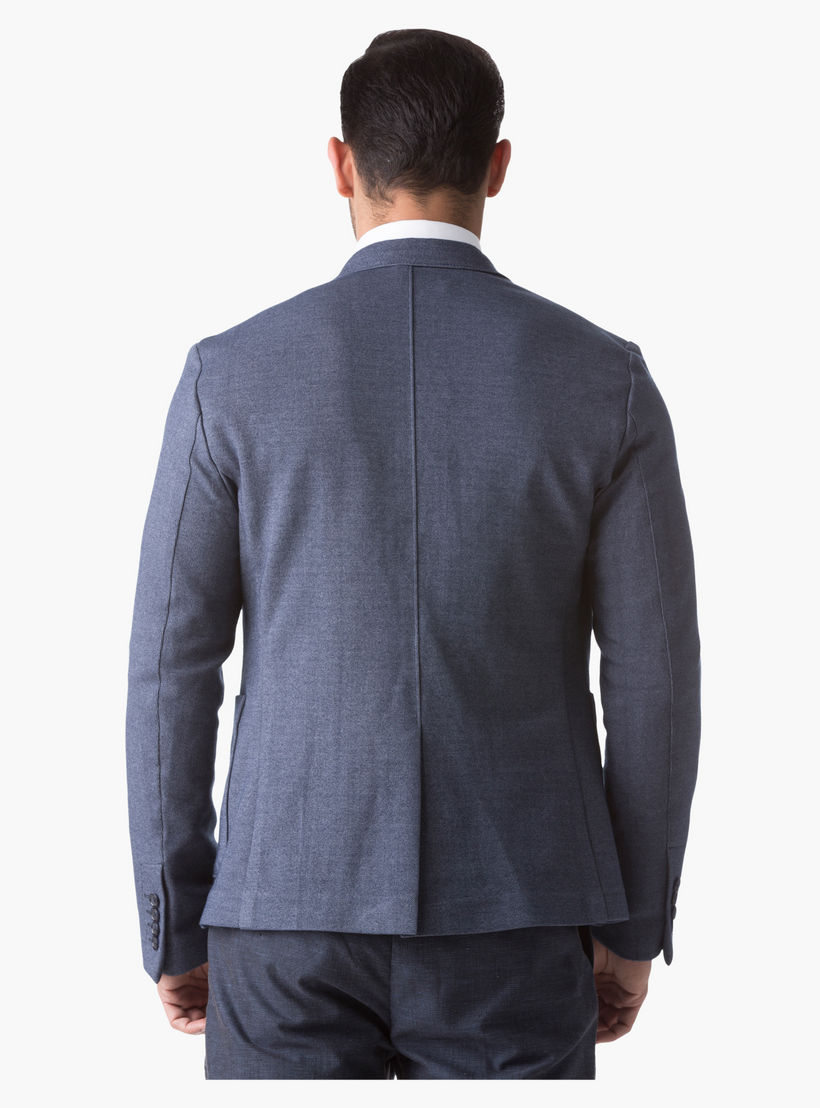 L'Homme Cotton Blazer with Notch Lapel and Long Sleeves in Regular Fit-men-winterwear-jacketsandblazers-image-2