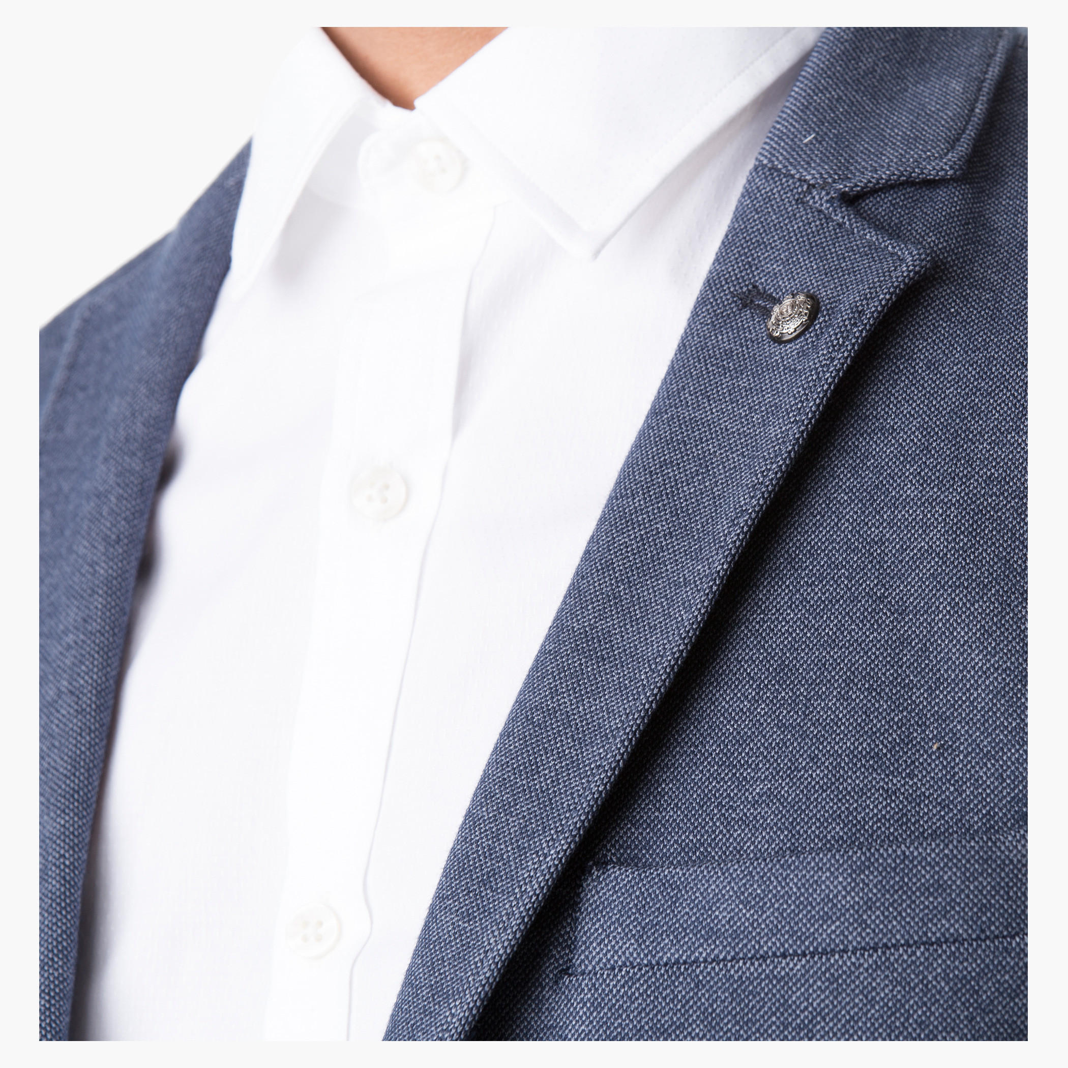 L'Homme Cotton Blazer with Notch Lapel and Long Sleeves in Regular Fit-men-winterwear-jacketsandblazers-image-4