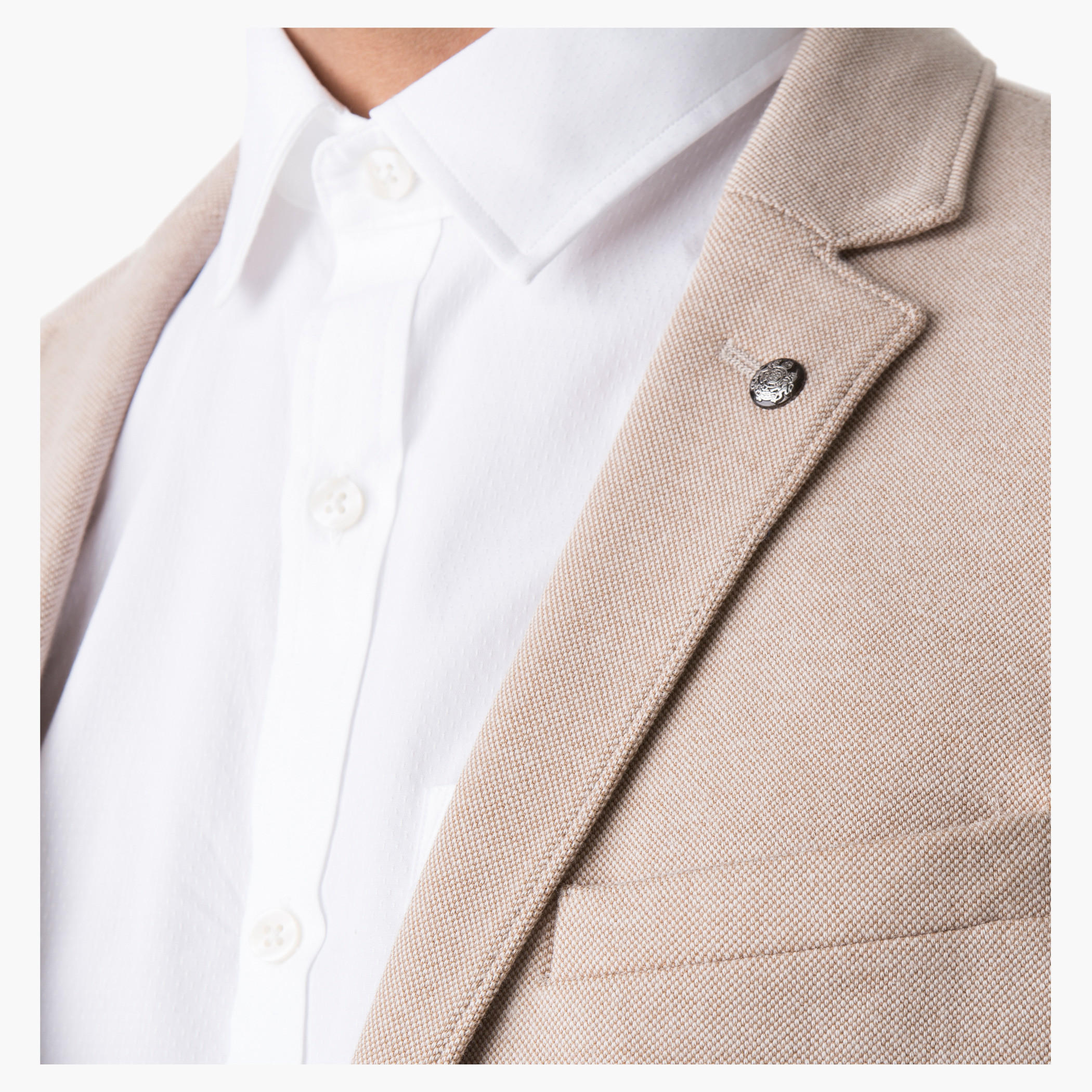 L'Homme Cotton Blazer with Notch Lapel and Long Sleeves in Regular Fit-men-winterwear-jacketsandblazers-image-9