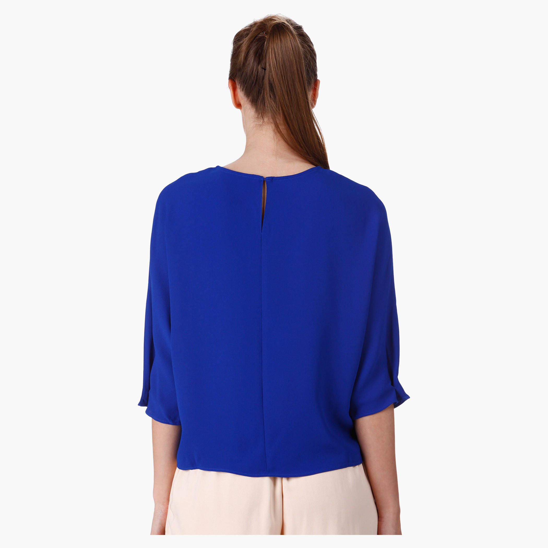 Elle Crop Top with 3/4th Sleeves and Chain Embellishment-women-clothing-shirtsandblouses-blouses-image-2