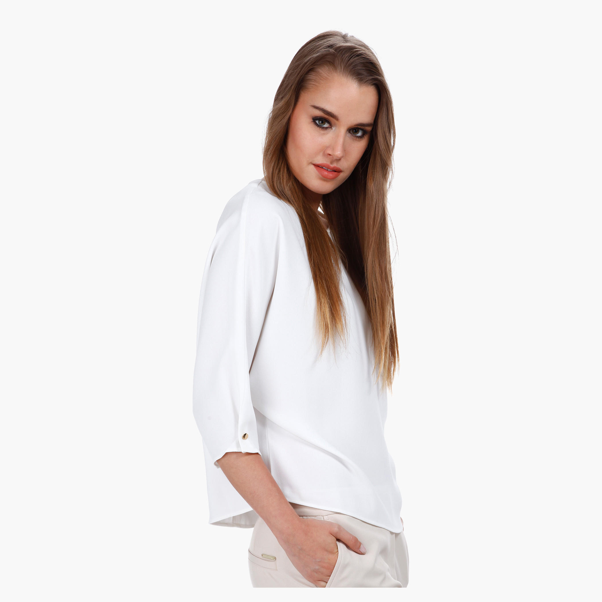 Elle Crop Top with 3/4th Sleeves and Chain Embellishment-women-clothing-shirtsandblouses-blouses-image-8