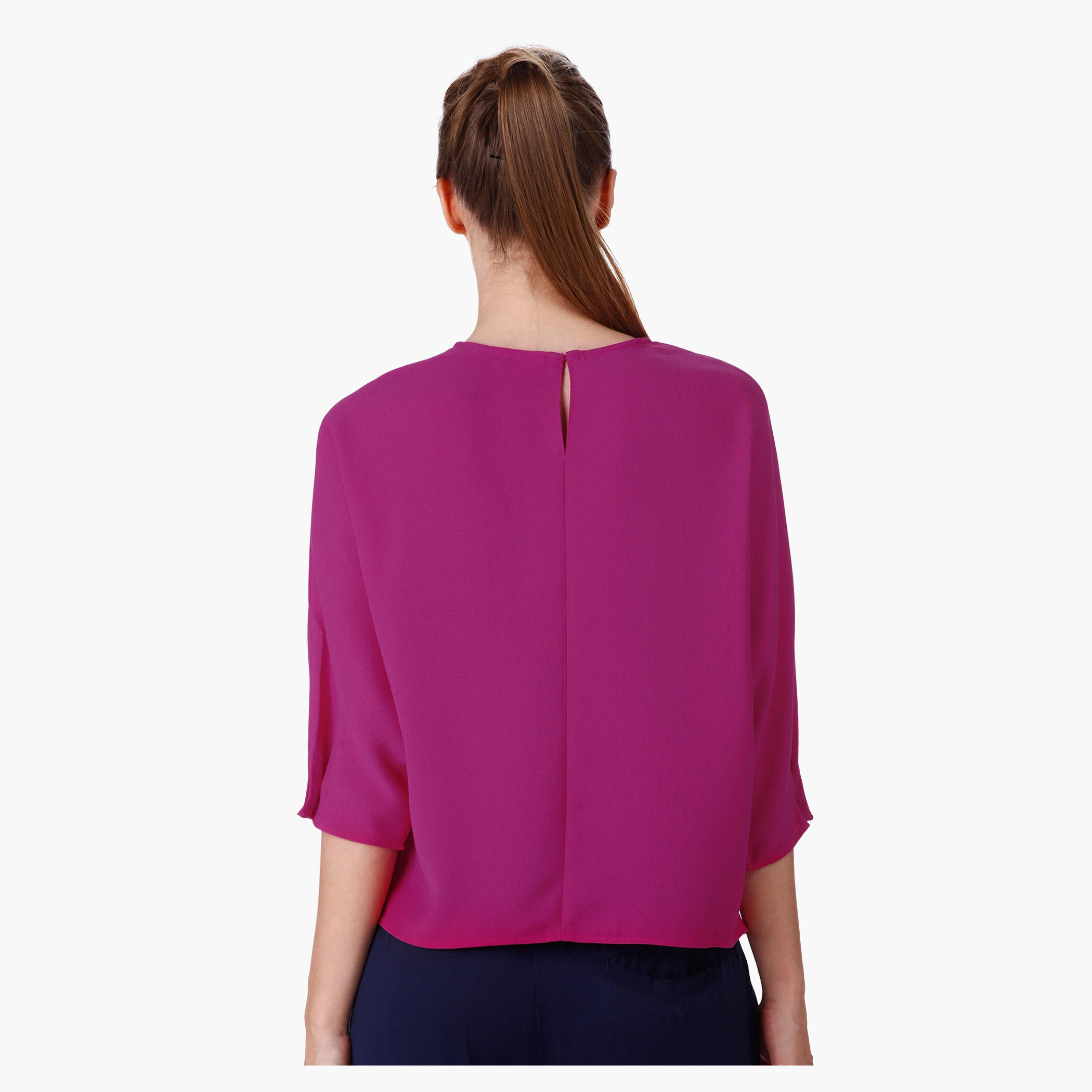 Elle Crop Top with 3/4th Sleeves and Chain Embellishment-women-clothing-shirtsandblouses-blouses-image-12