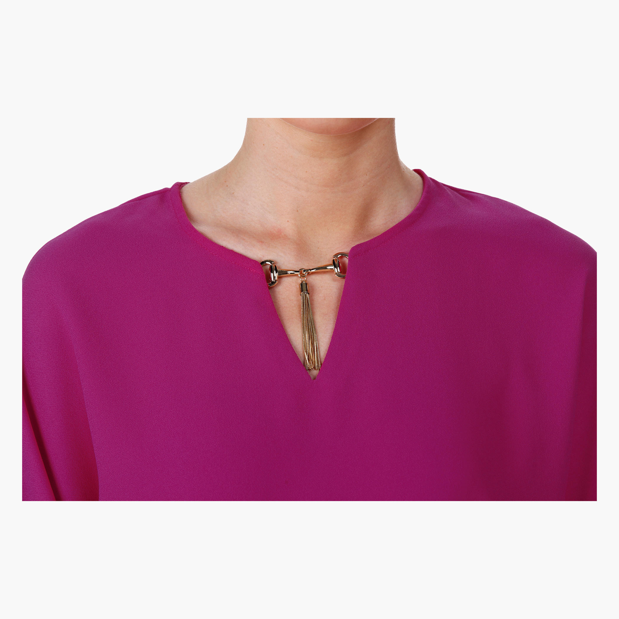 Elle Crop Top with 3/4th Sleeves and Chain Embellishment-women-clothing-shirtsandblouses-blouses-image-14