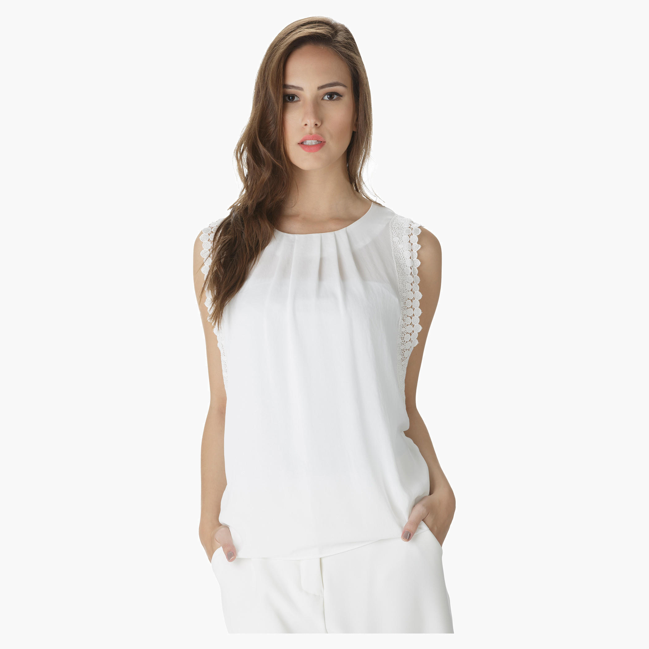 Elle Solid Colour Top-women-clothing-shirtsandblouses-blouses-image-1