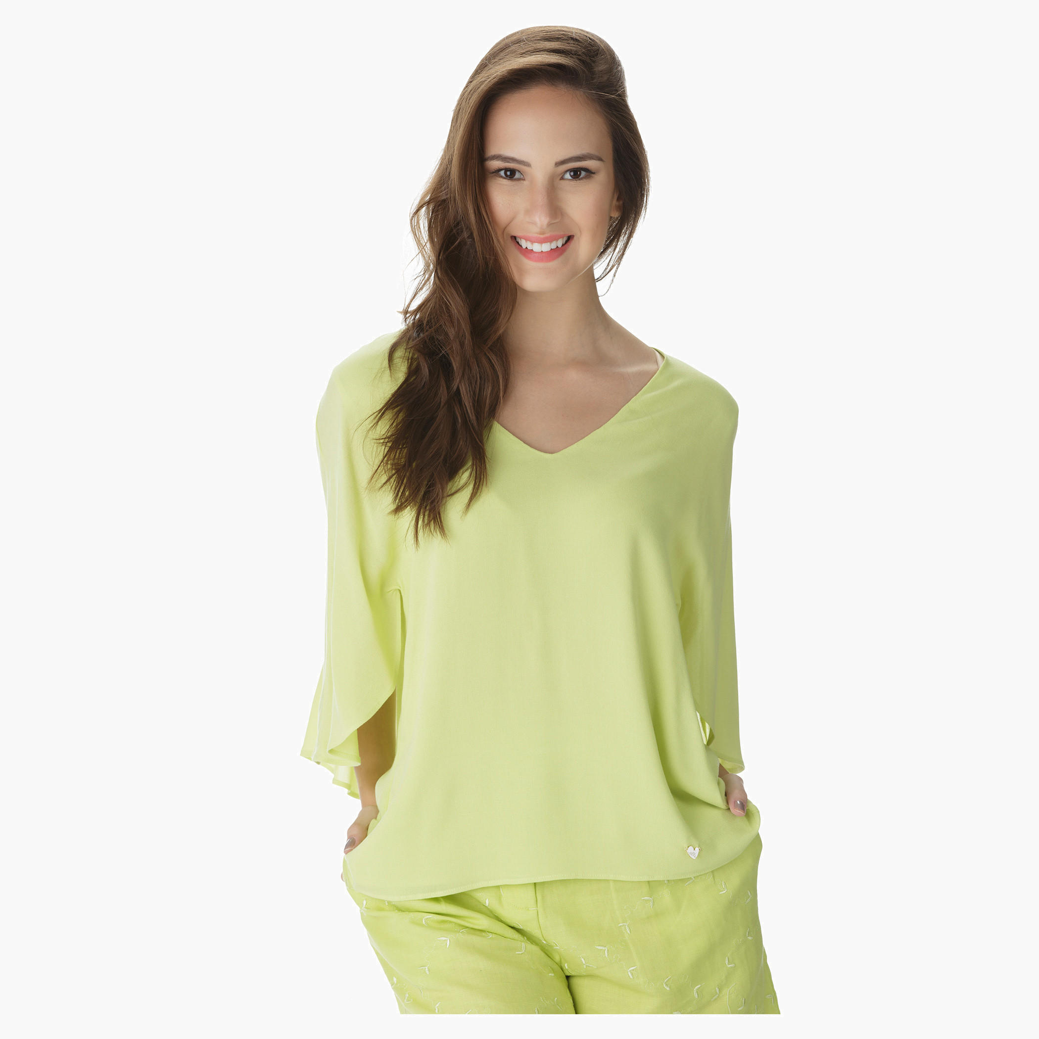 Elle Solid Colour Top-women-clothing-shirtsandblouses-blouses-image-1