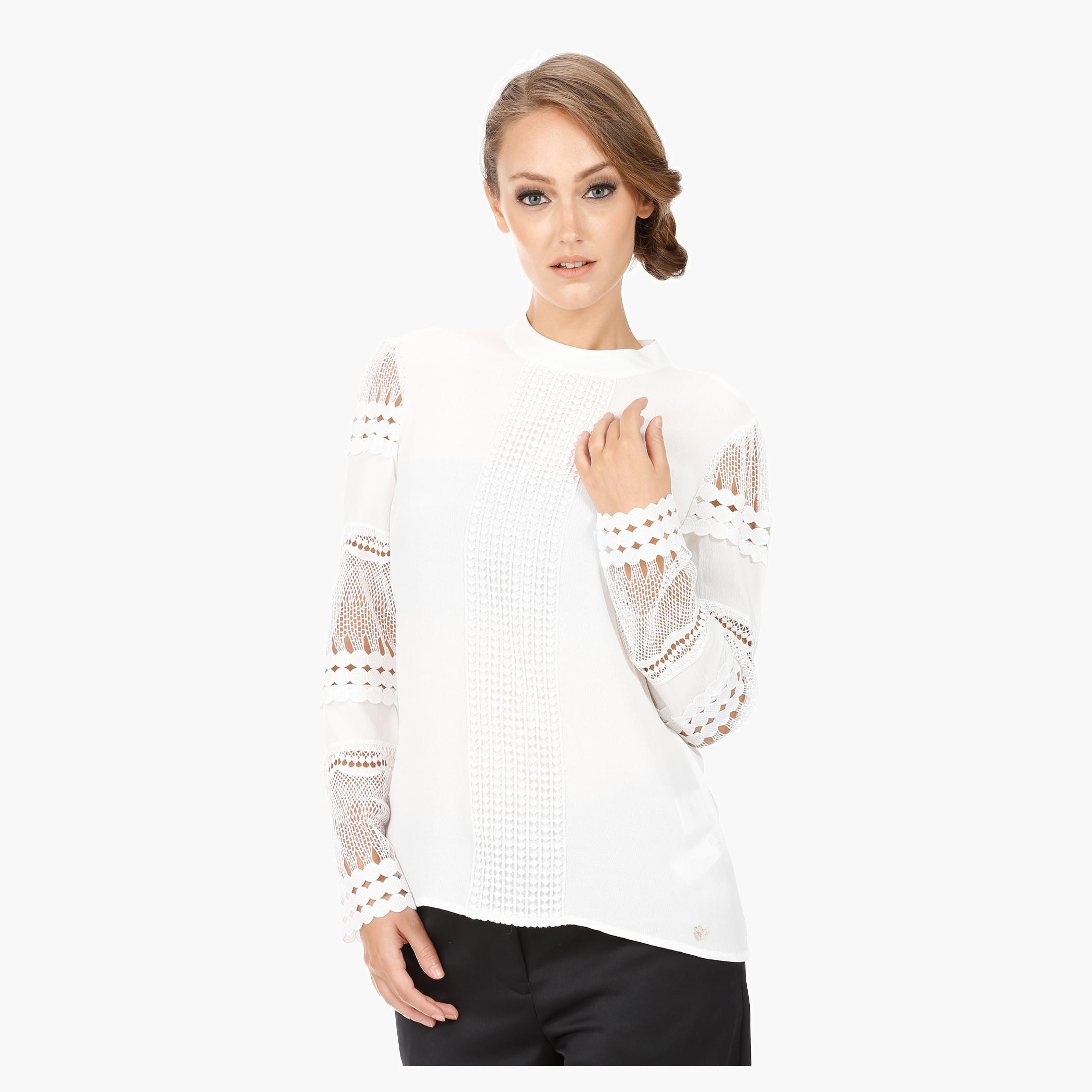 Elle Blouse with Long Sleeves and Lace Panelled Front-women-clothing-shirtsandblouses-blouses-image-1