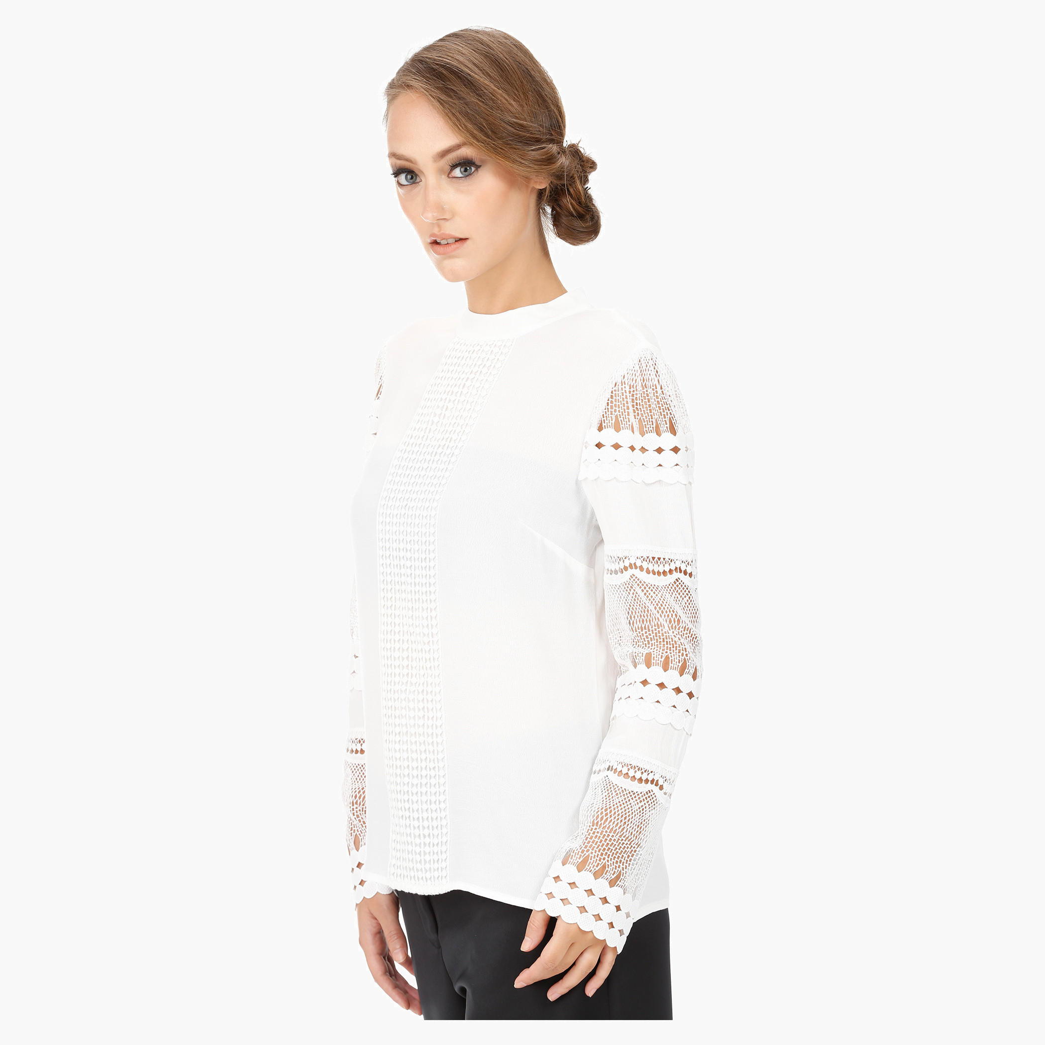 Elle Blouse with Long Sleeves and Lace Panelled Front-women-clothing-shirtsandblouses-blouses-image-3