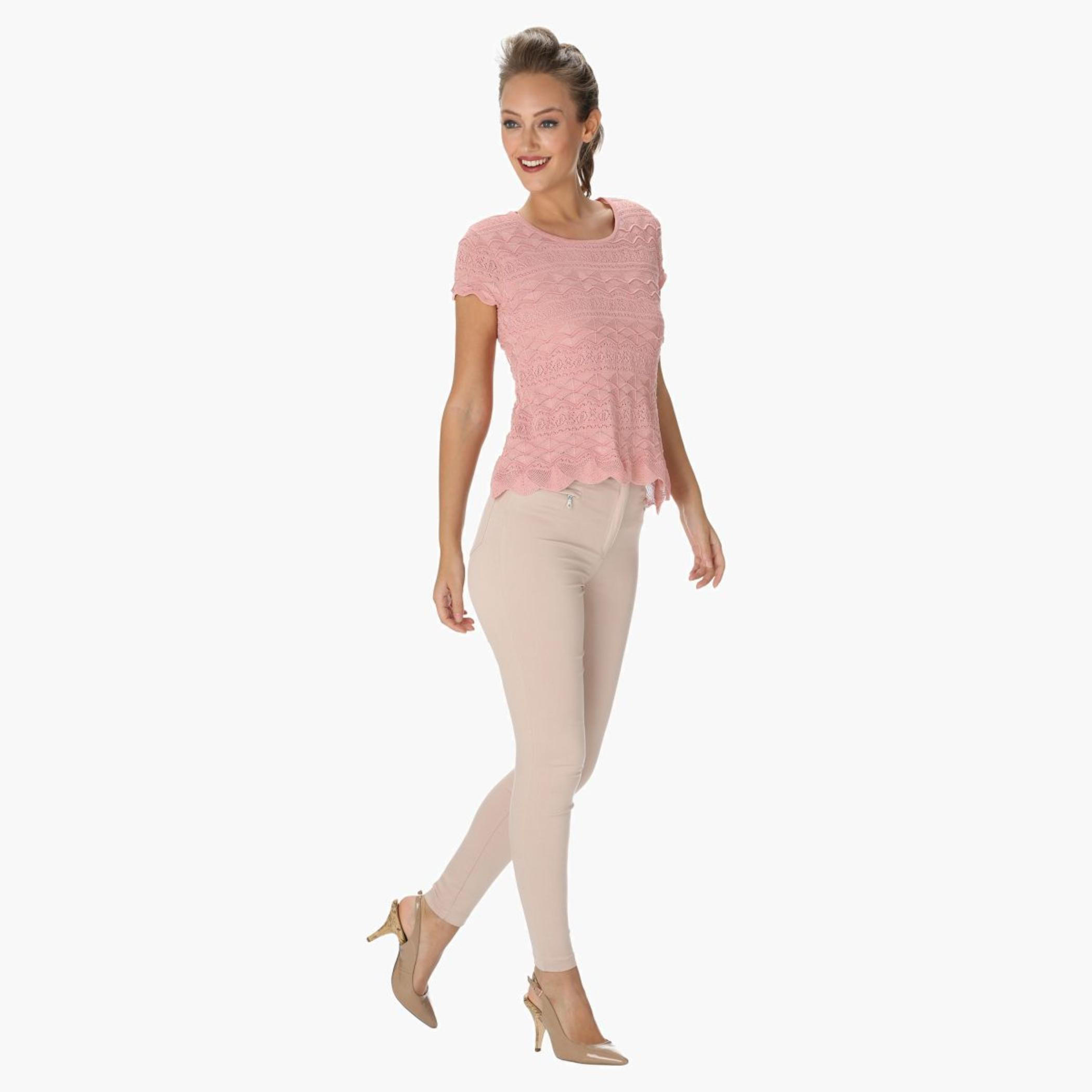 Elle Solid Colour Top-women-clothing-tshirts-image-1