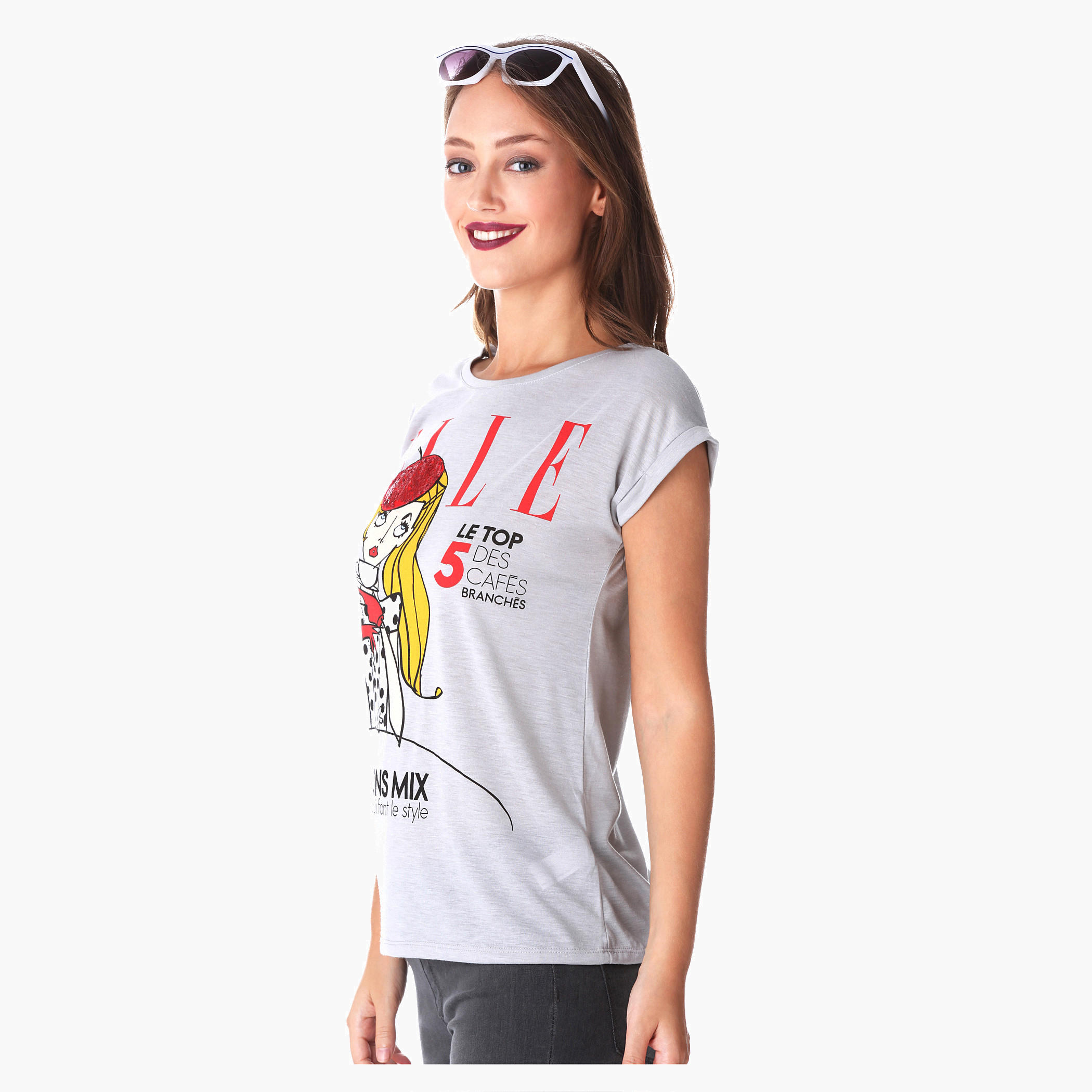 Elle Graphic Print Top-women-clothing-tshirts-image-3