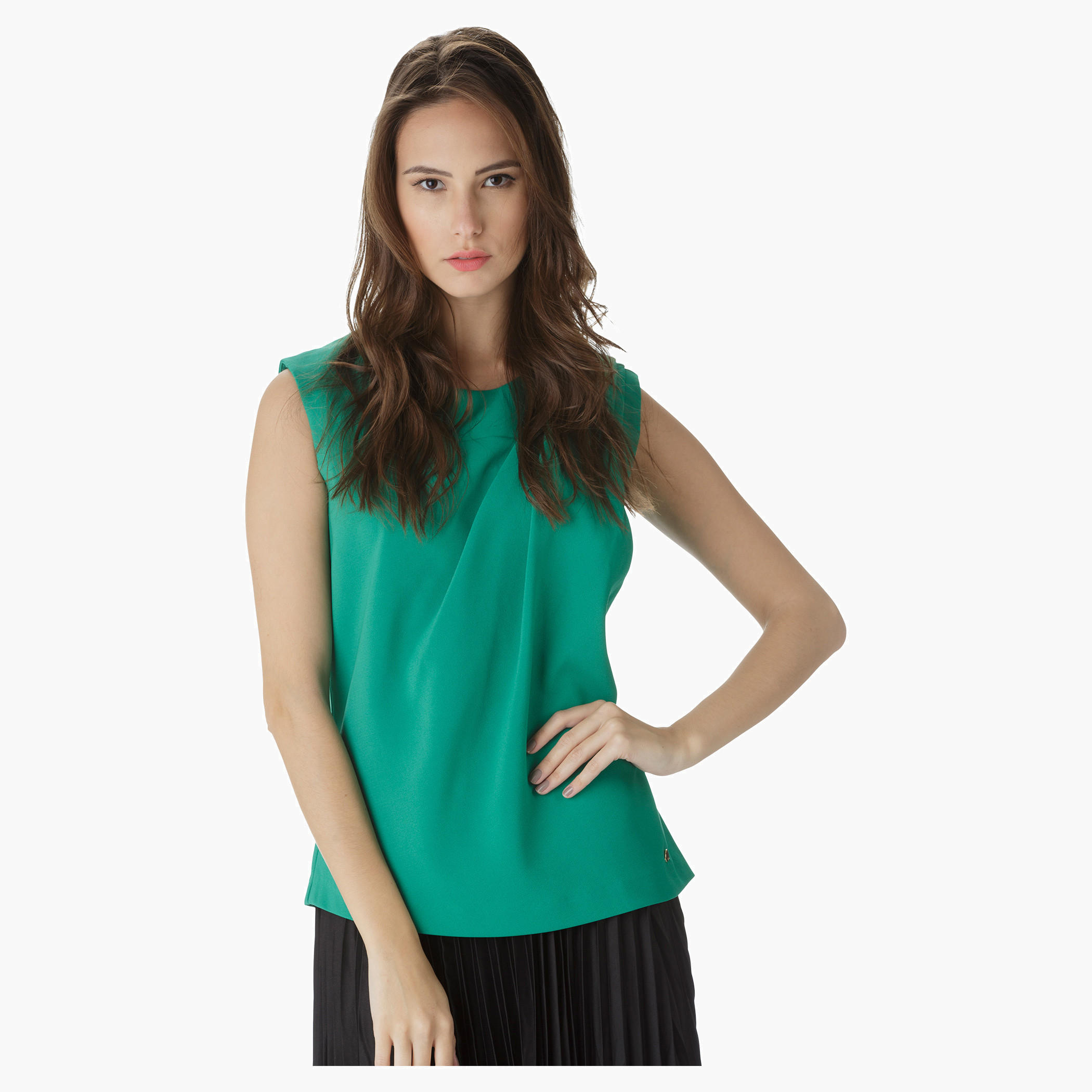 Elle Solid Colour Top-women-clothing-shirtsandblouses-blouses-image-1