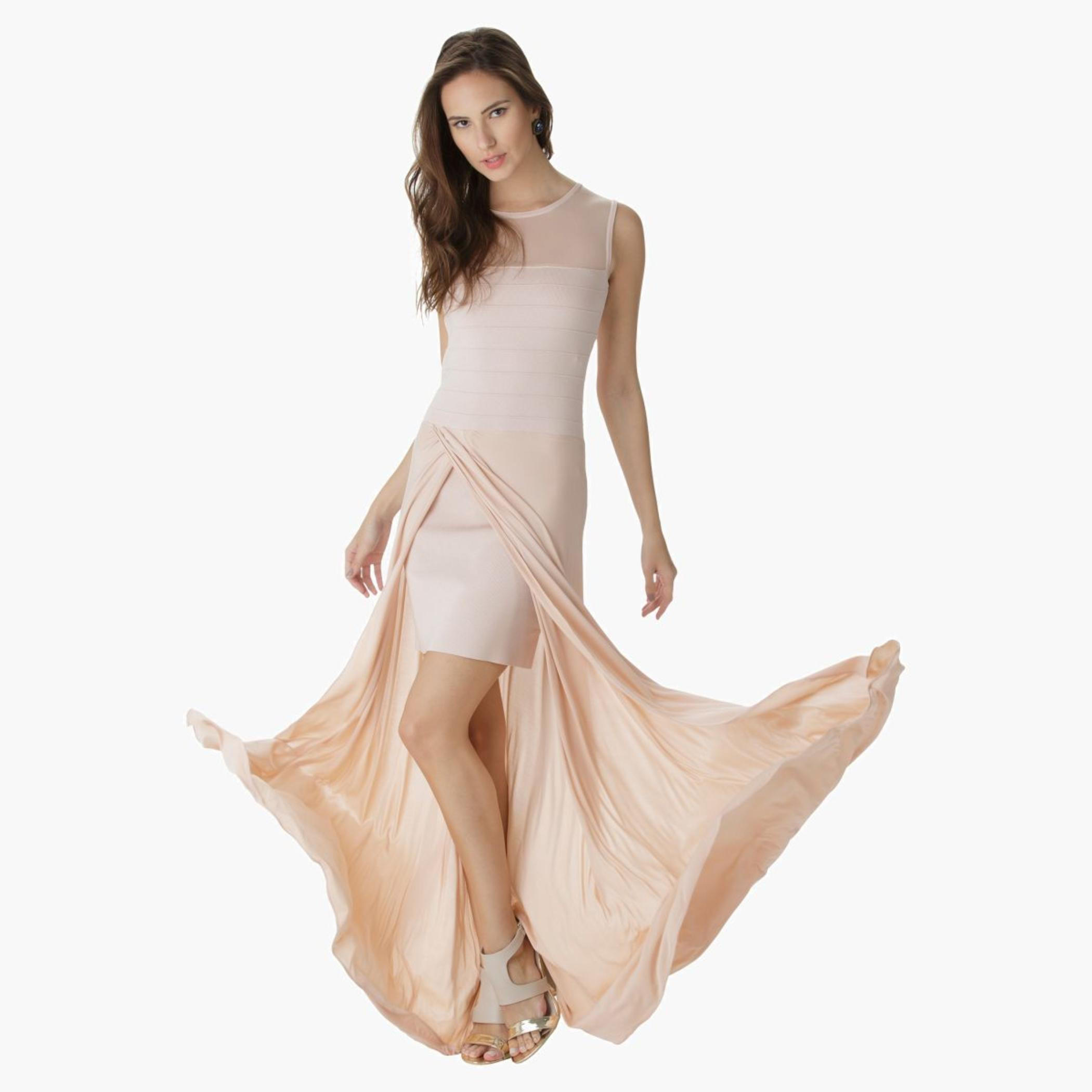 Elle Solid Colour Bandage Dress-women-clothing-dresses-image-4