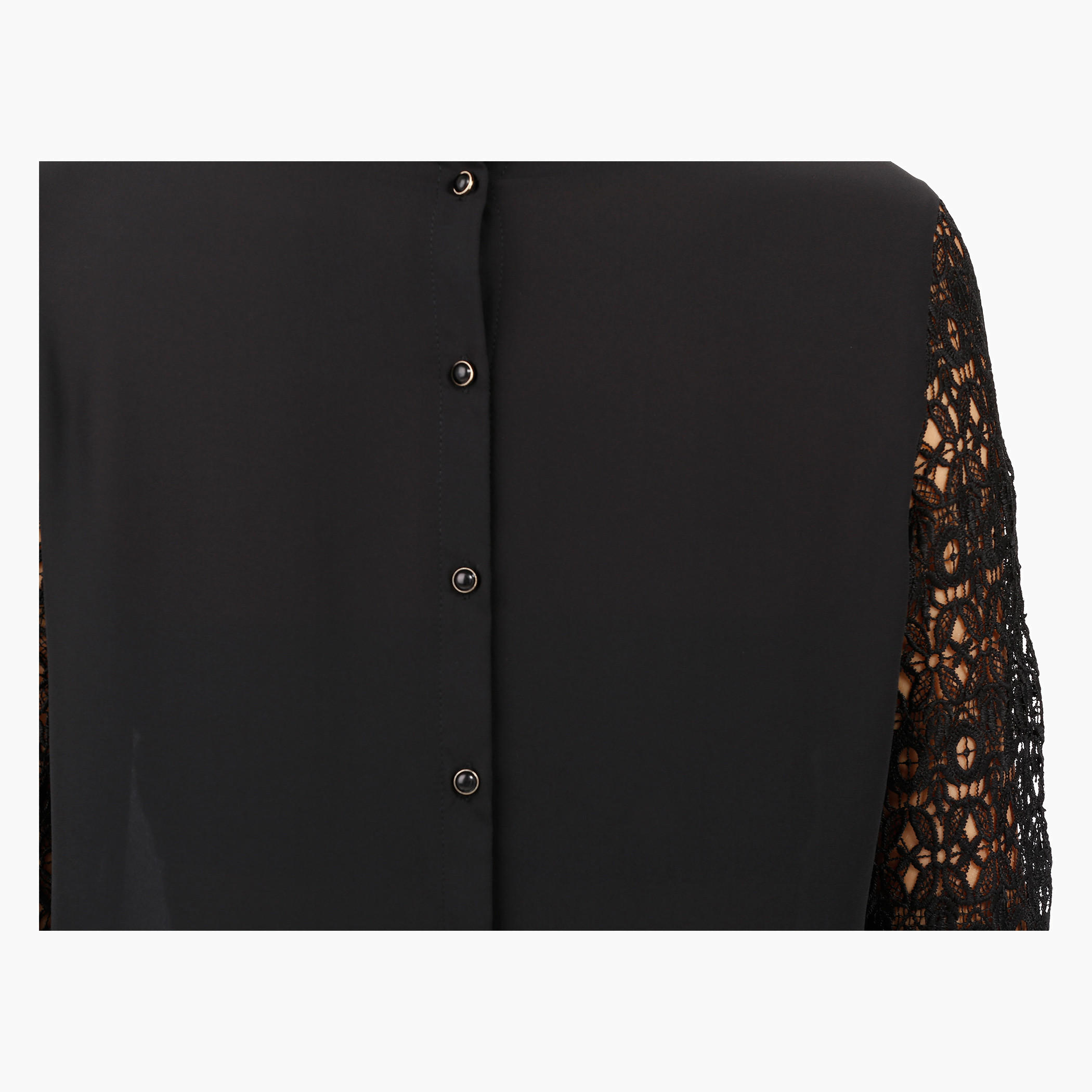 Elle High Neck Blouse with Lace Sleeves-women-clothing-shirtsandblouses-blouses-image-9