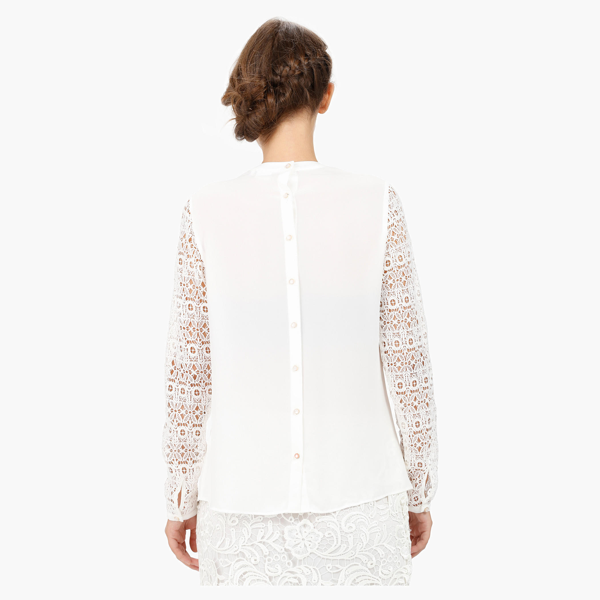 Elle High Neck Blouse with Lace Sleeves-women-clothing-shirtsandblouses-blouses-image-12