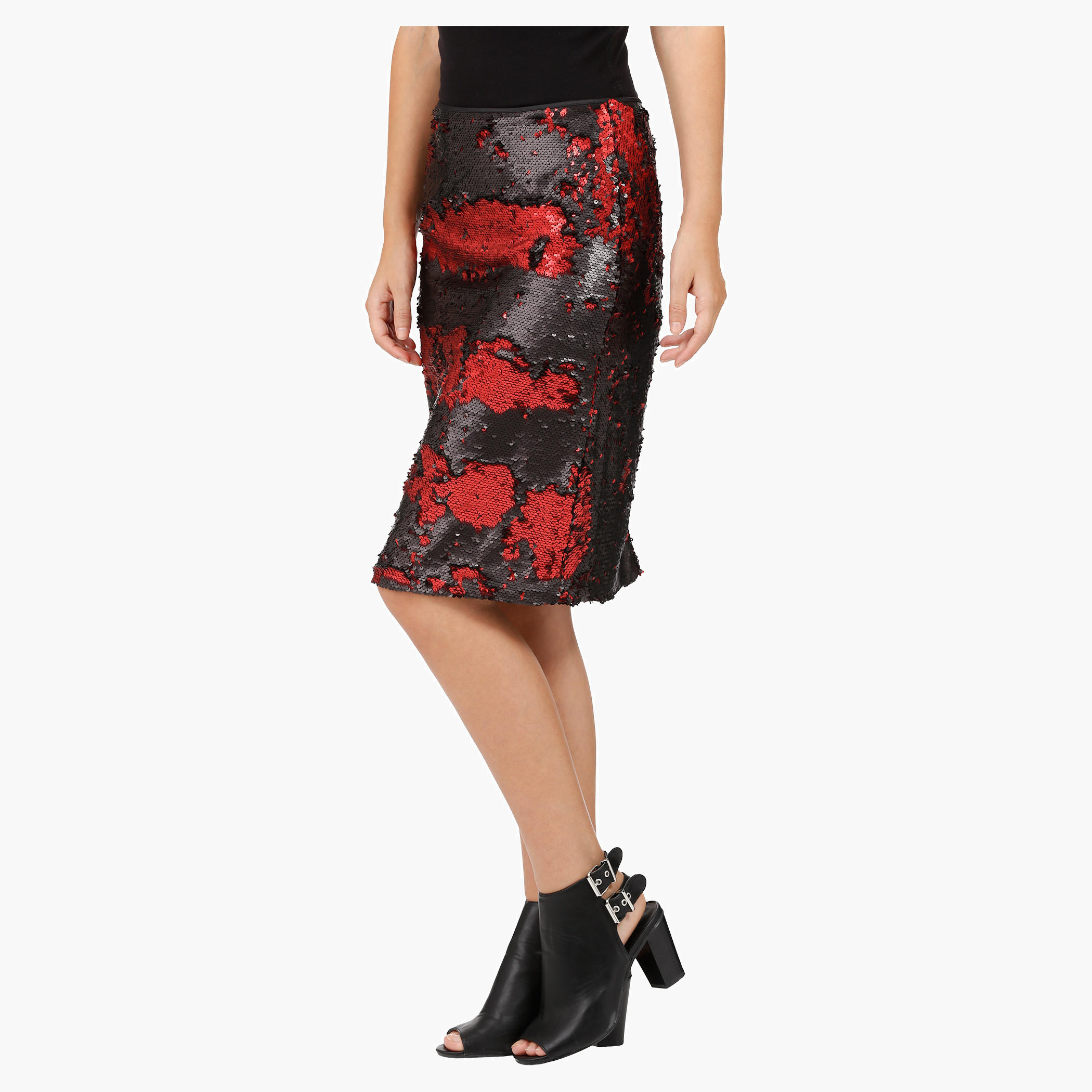 Elle High Waist Pencil Skirt with Sequin Embellishment-women-clothing-bottoms-skirts-image-3