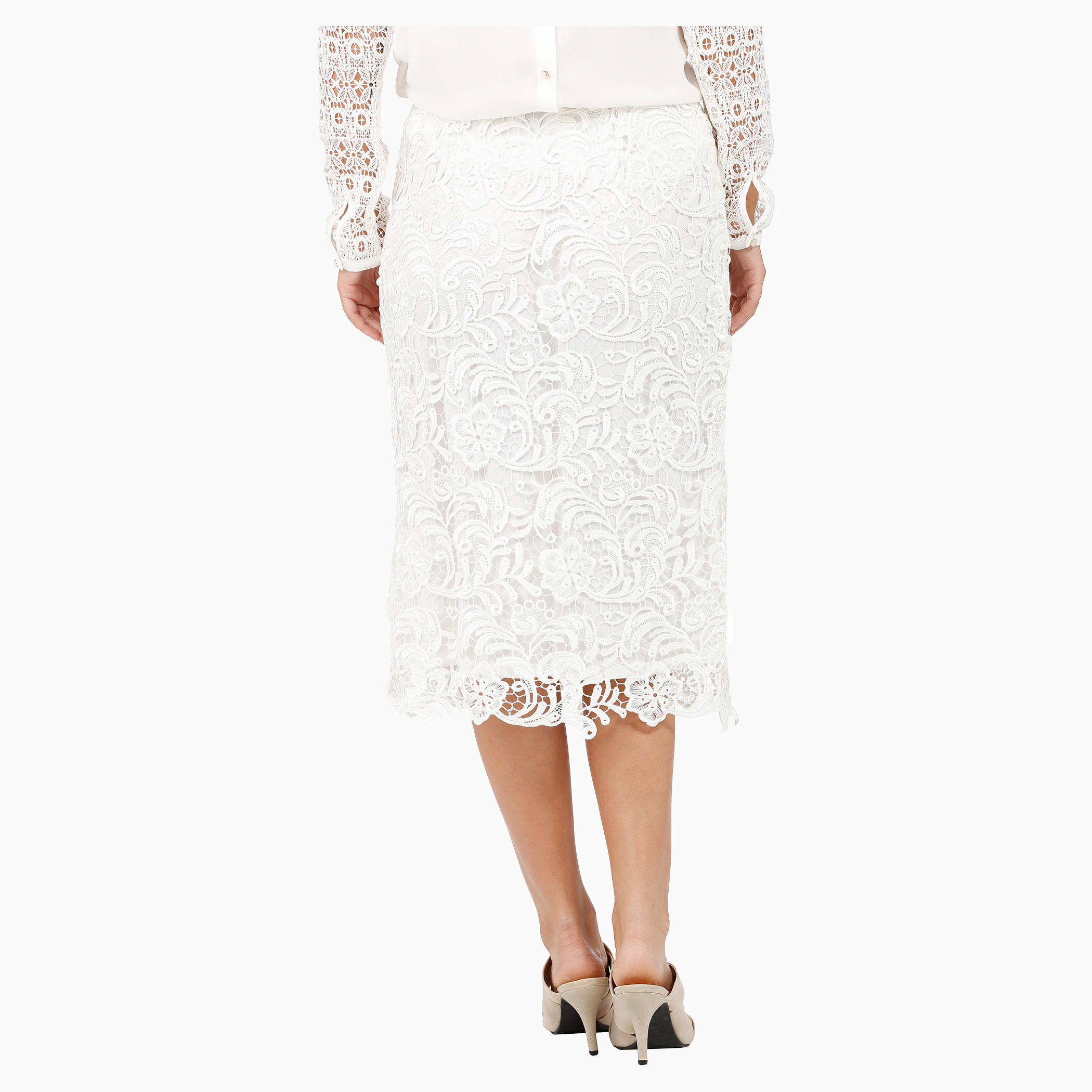 Elle Lace Skirt with A-Line fit-women-clothing-bottoms-skirts-image-2