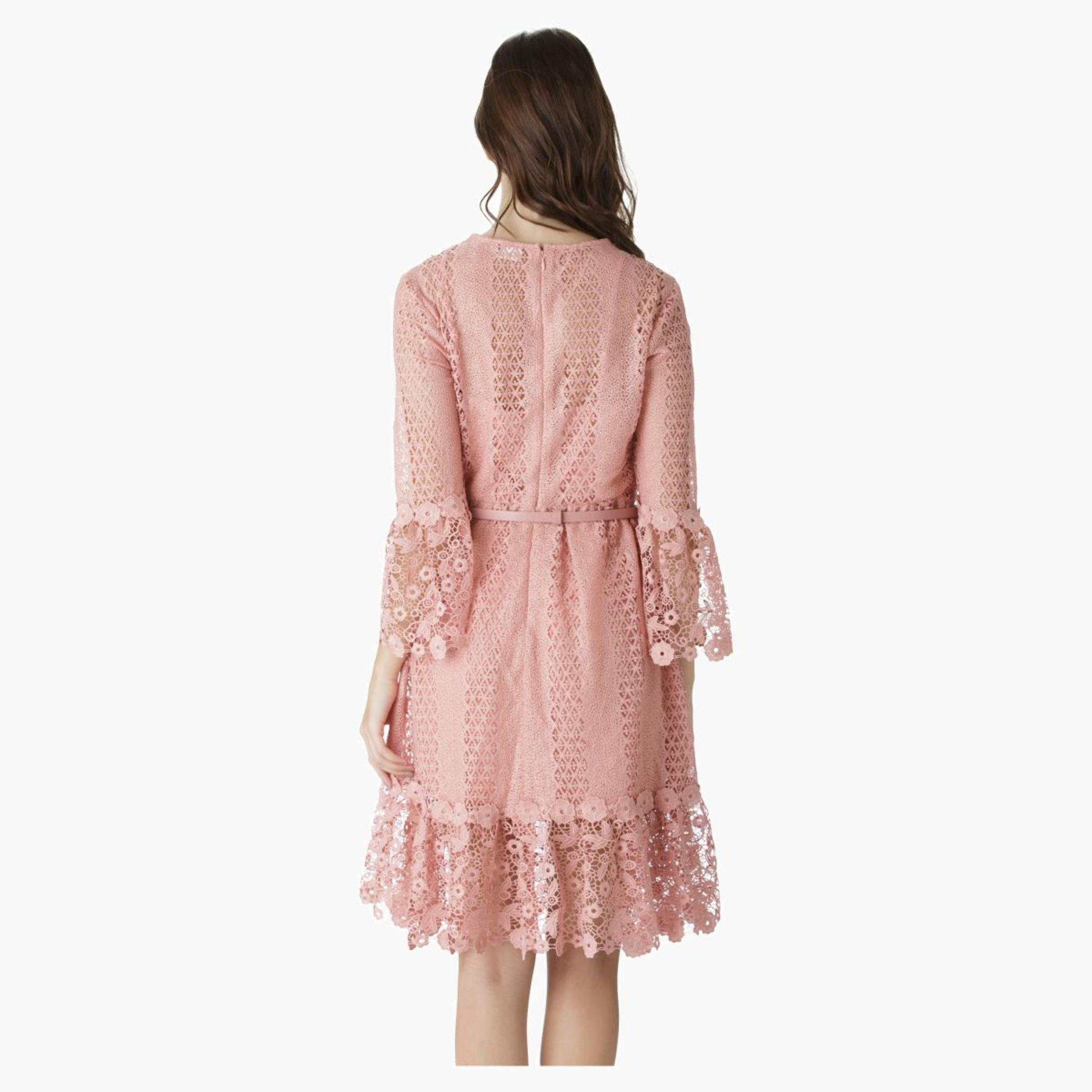 Solid Colour Crochet Dress-women-clothing-dresses-image-2