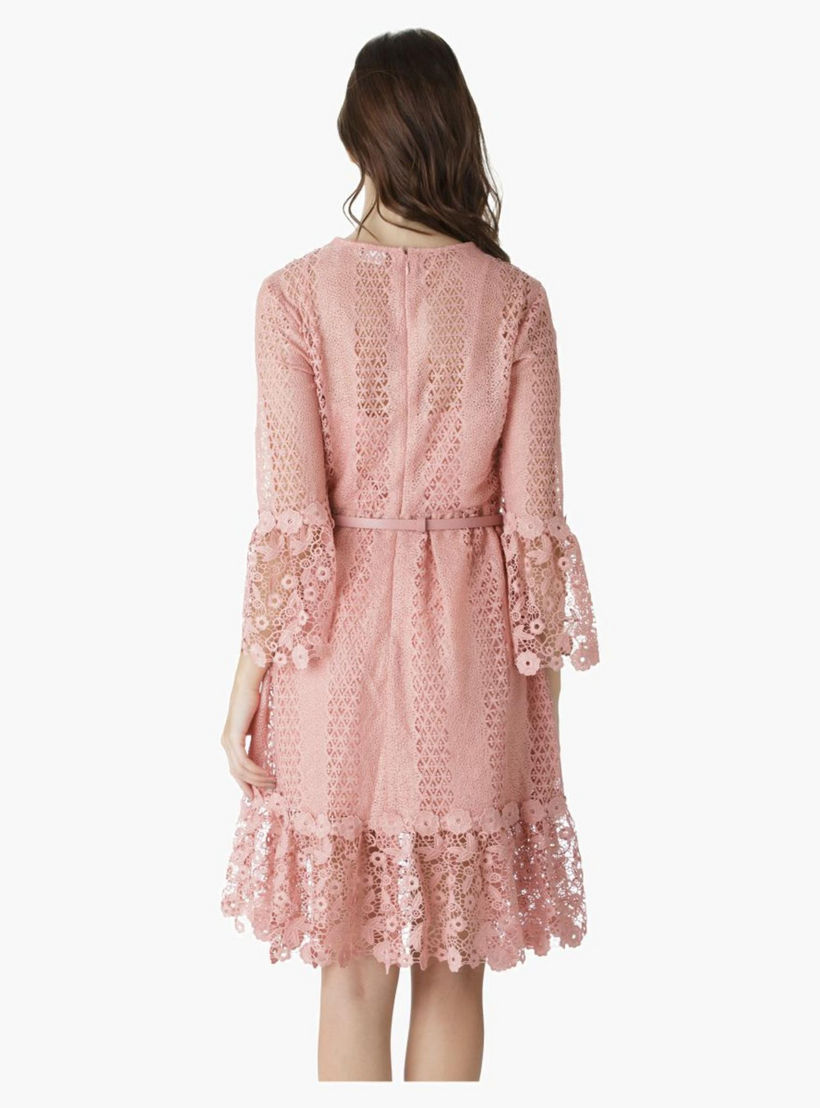 Solid Colour Crochet Dress-women-clothing-dresses-image-2