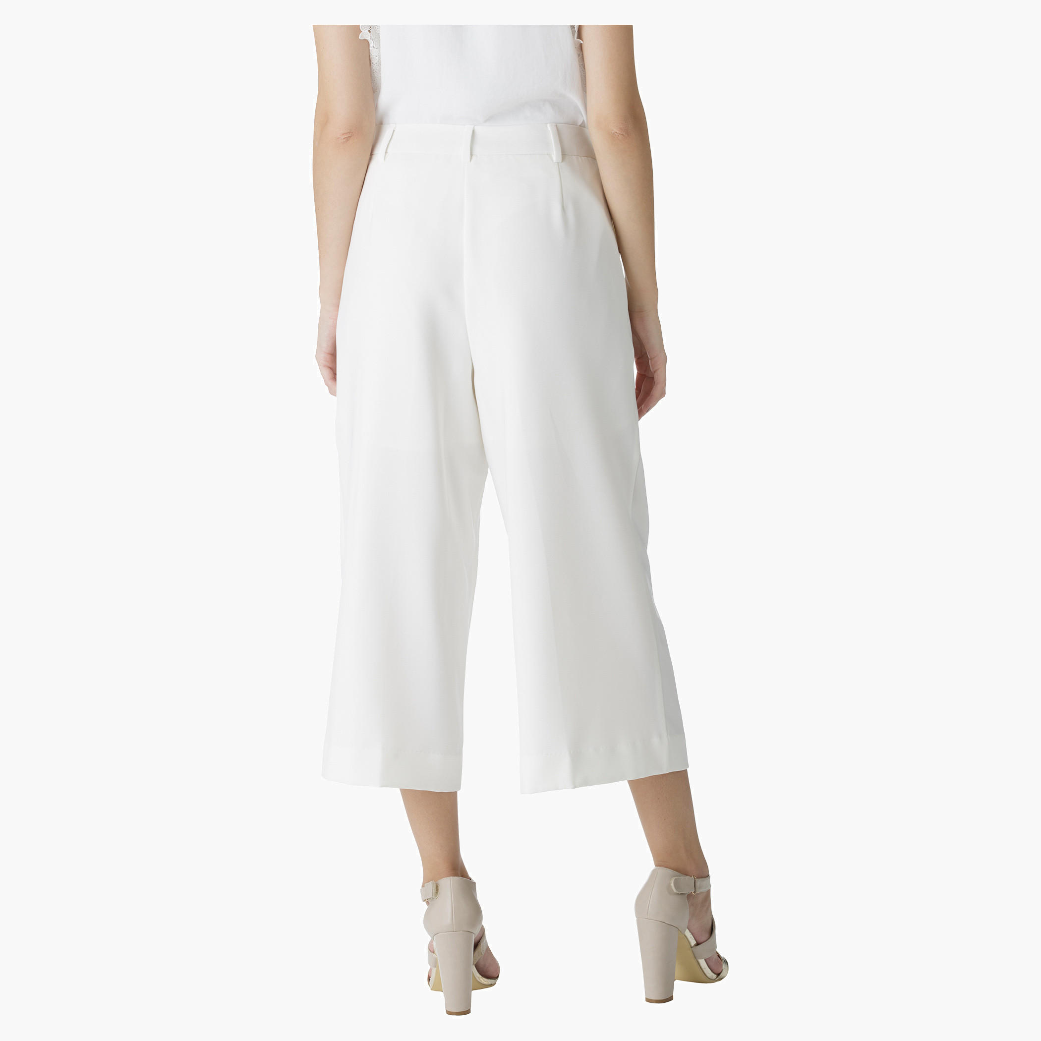 Elle Solid Colour Culottes-women-clothing-bottoms-trousers-image-2