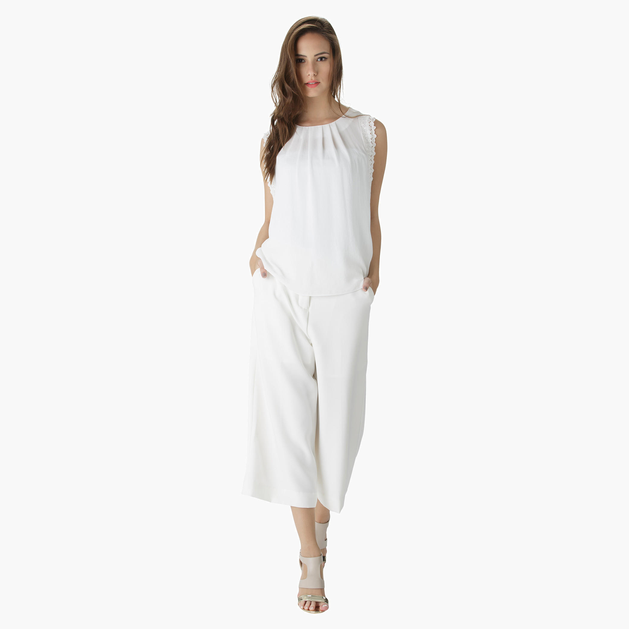 Elle Solid Colour Culottes-women-clothing-bottoms-trousers-image-5